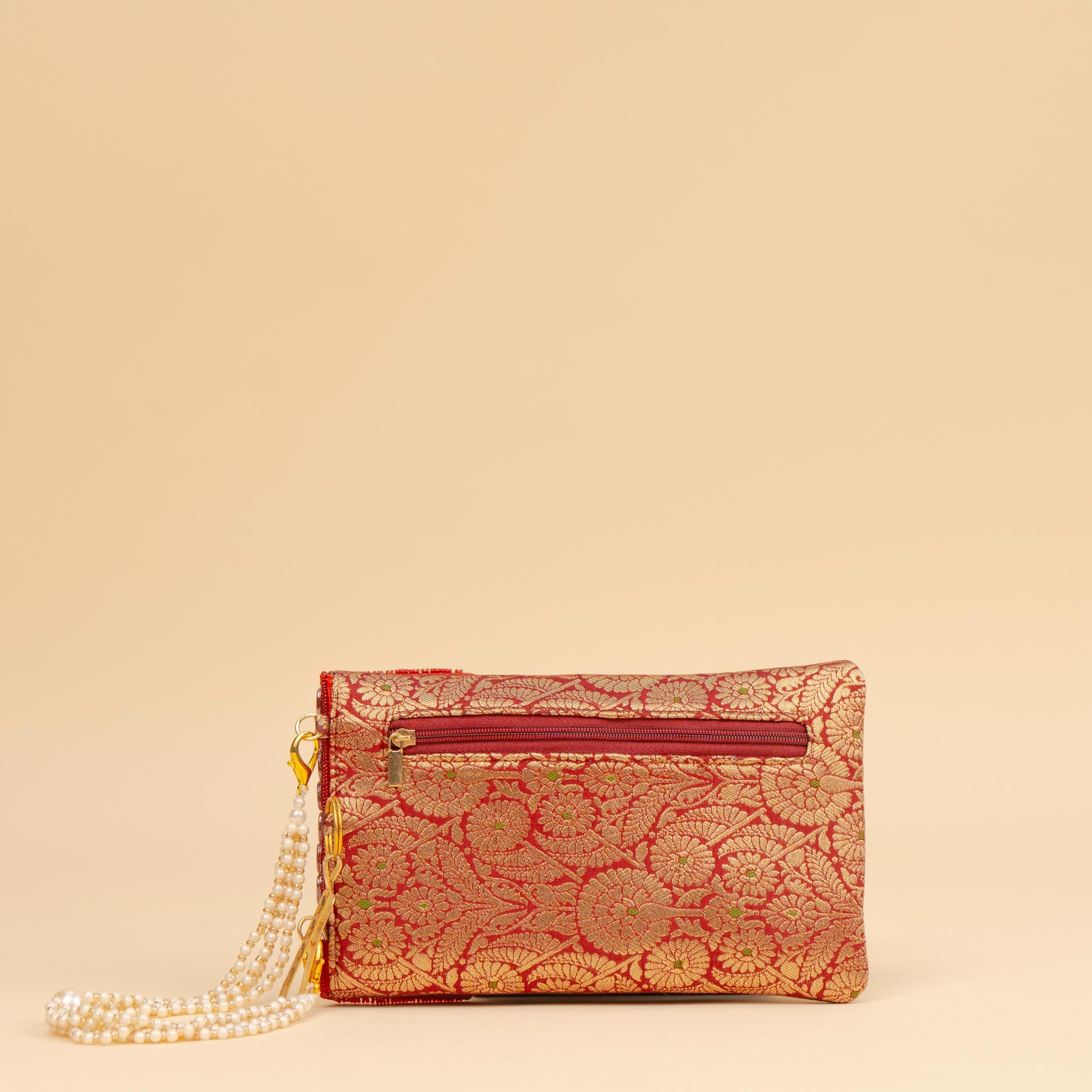 Banarasi Pearl Embellished Clutch