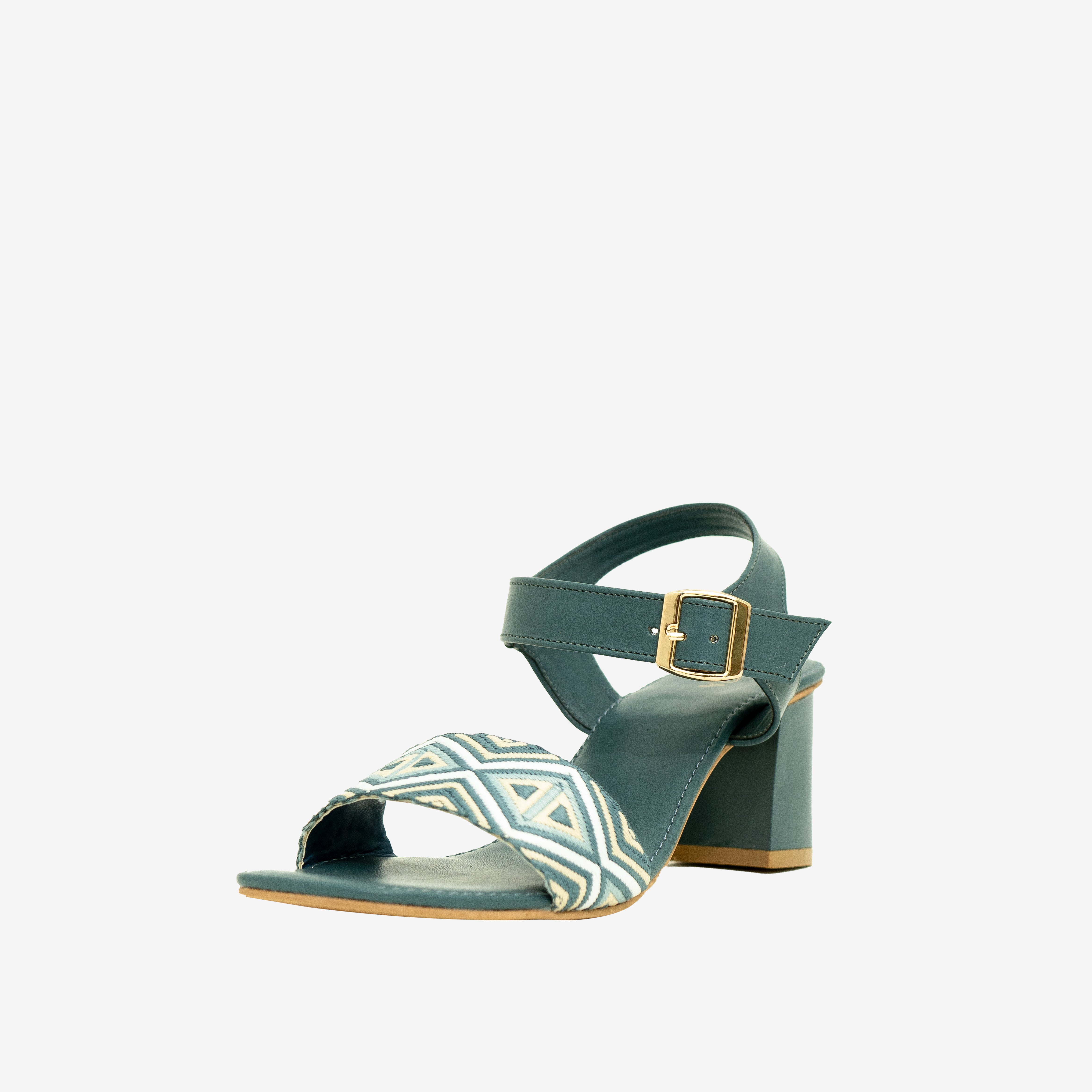 GREEN Buckle Bliss heels I Cara