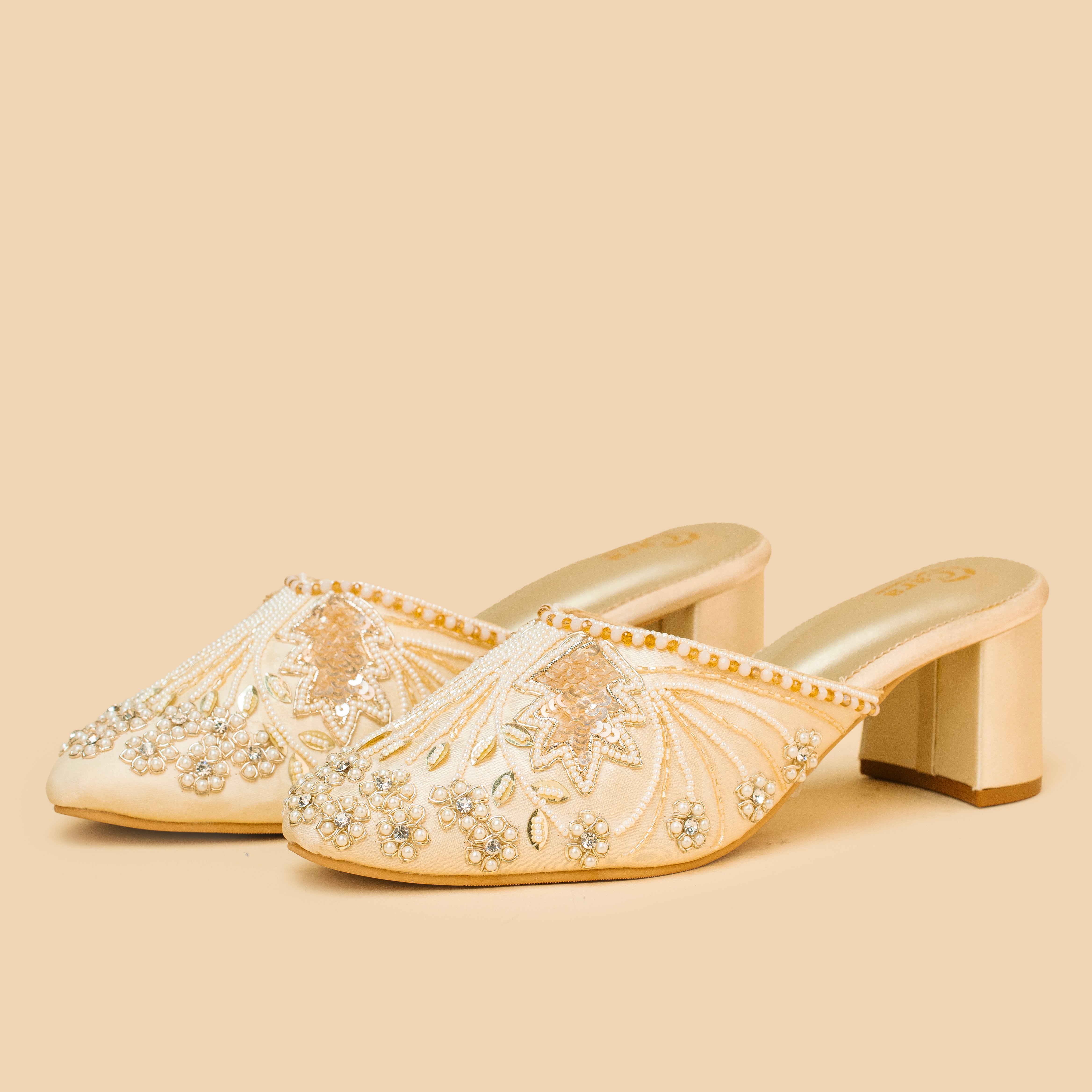 Festive Glide Beaded Heels