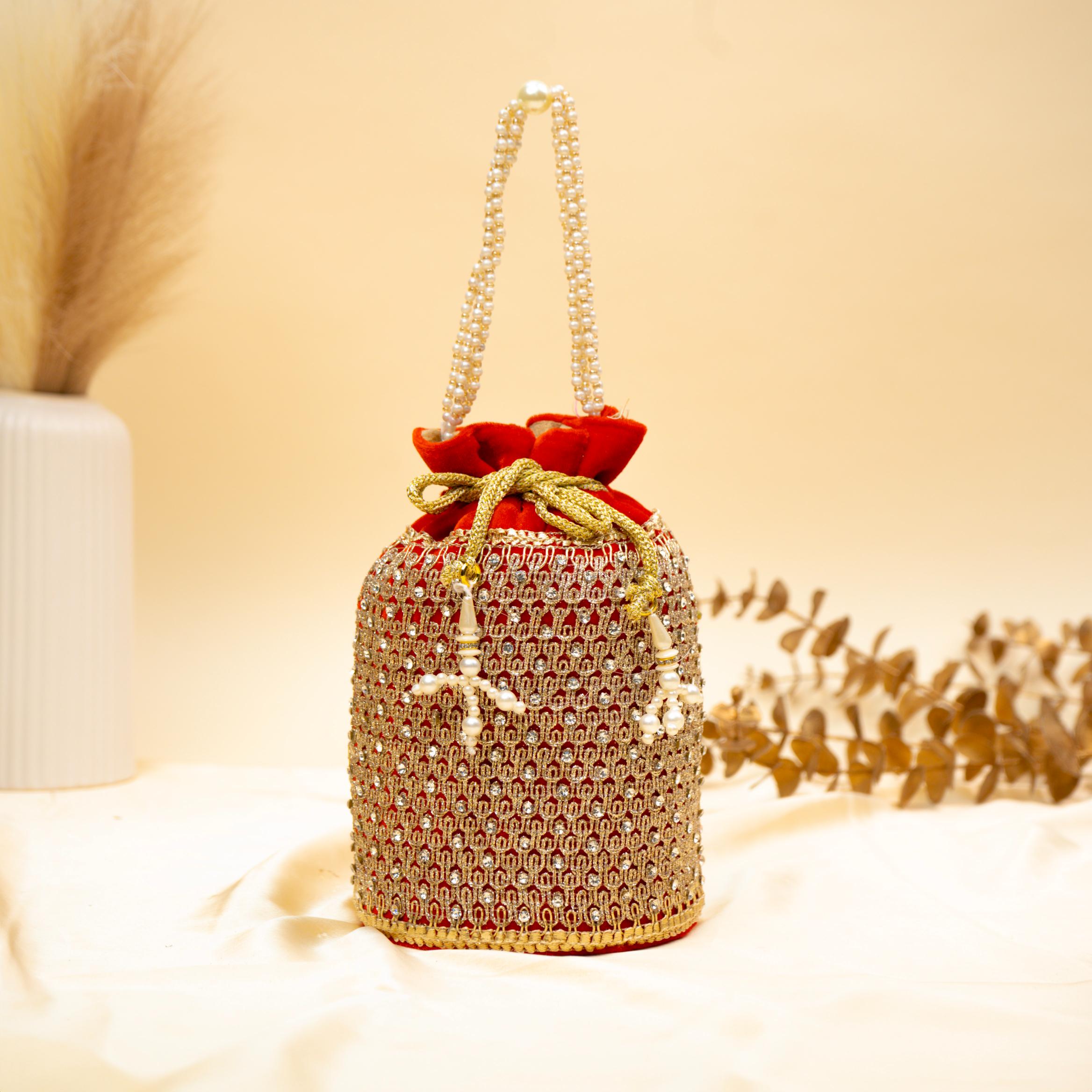 Regal Stone & Bead Potli