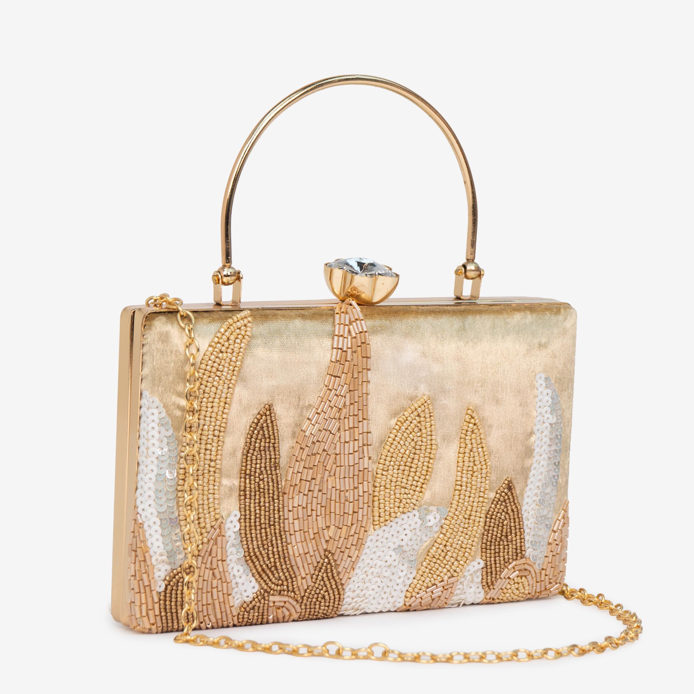 Ivory Palm Clutch