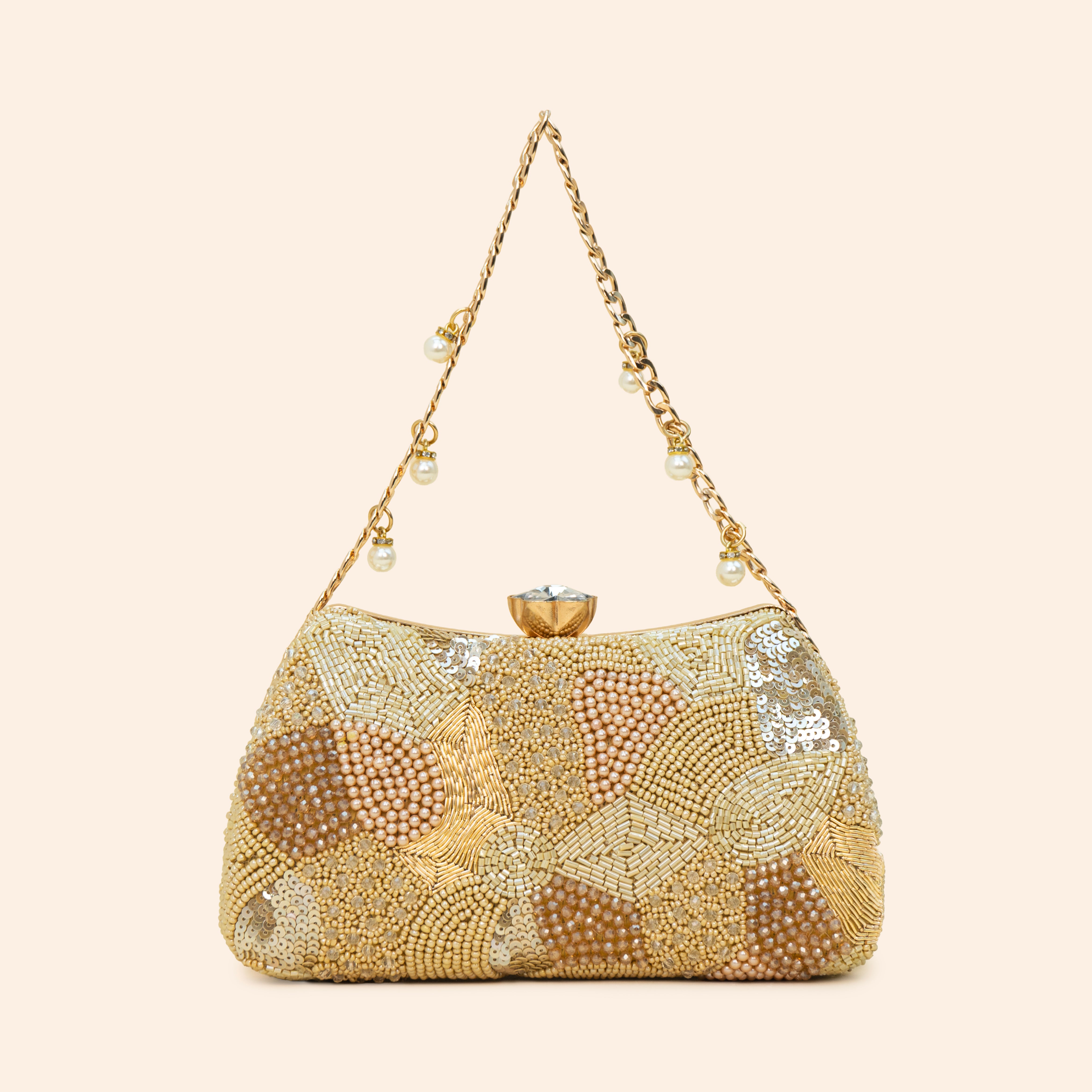 Zari Moti Box Clutch