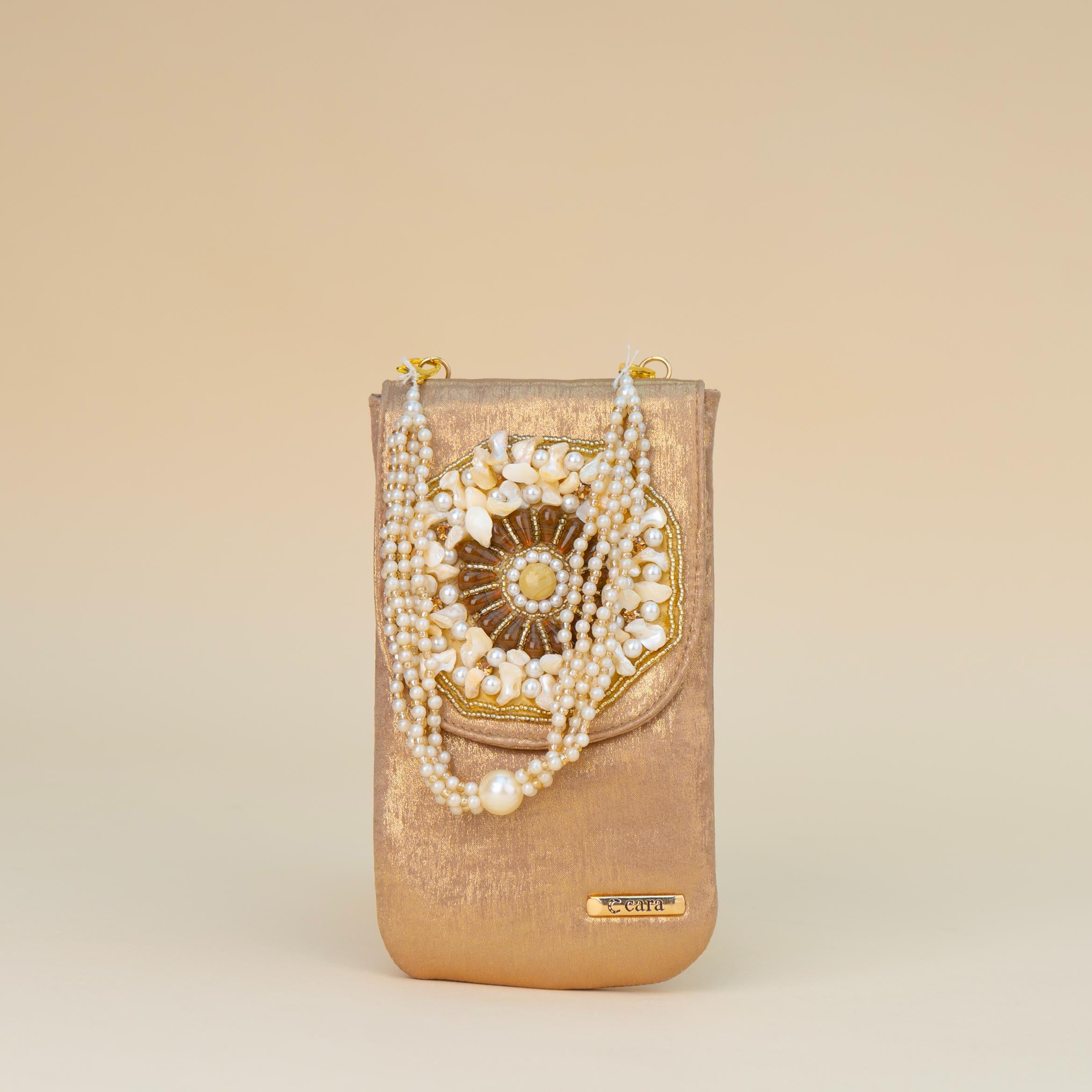 Aquamarine Pearl Charm Clutch