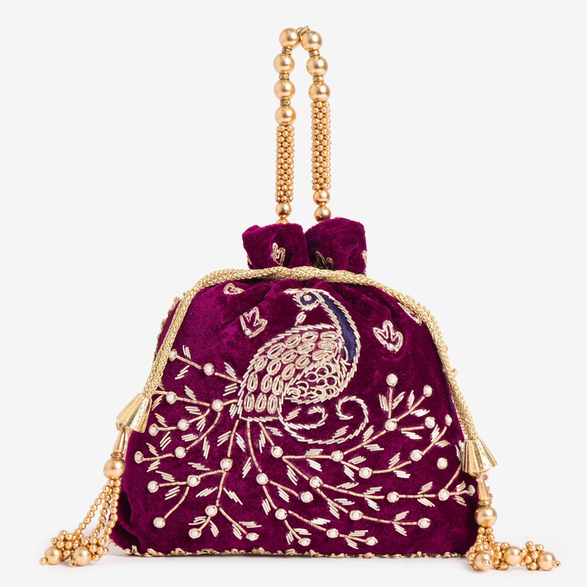 Peacock Elegance Potli