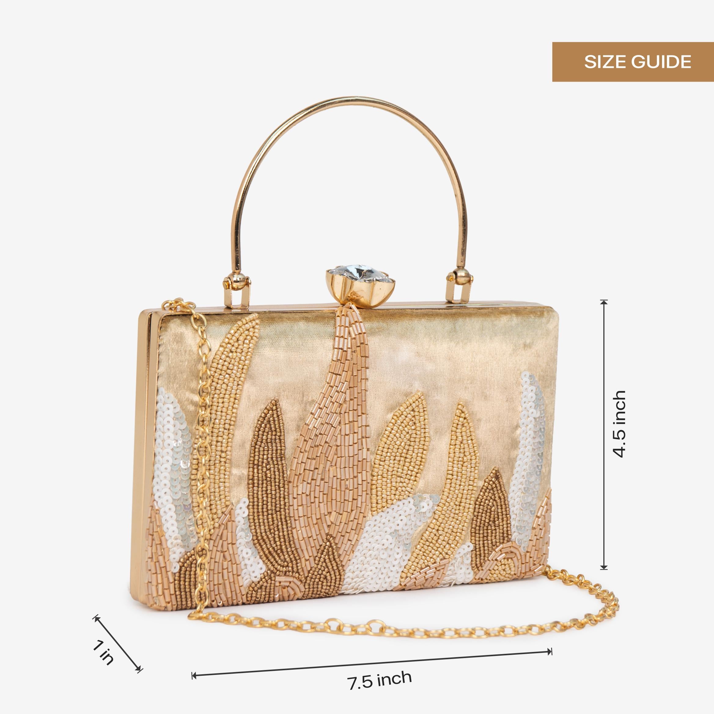 Ivory Palm Clutch