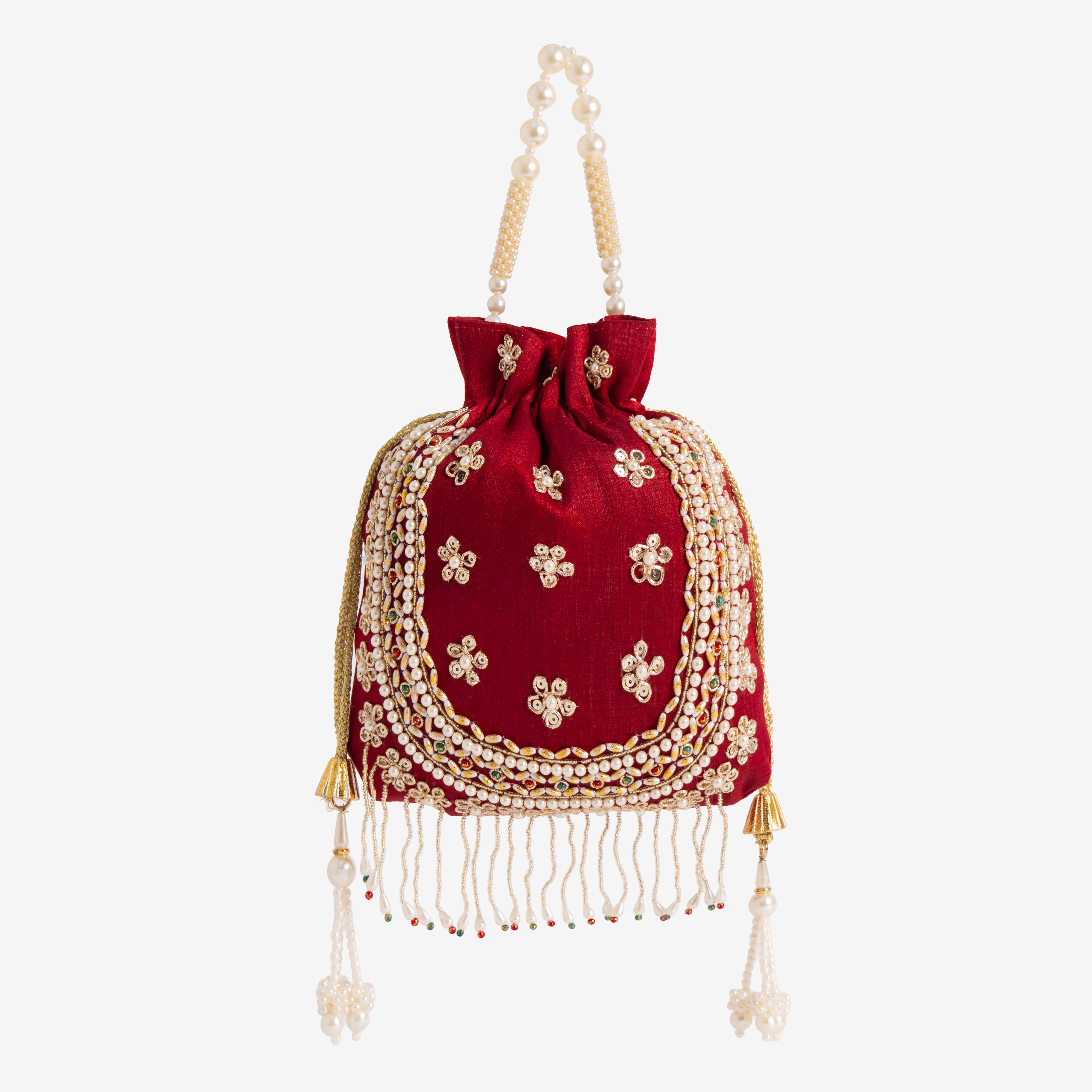Blush Gold Braid Potli