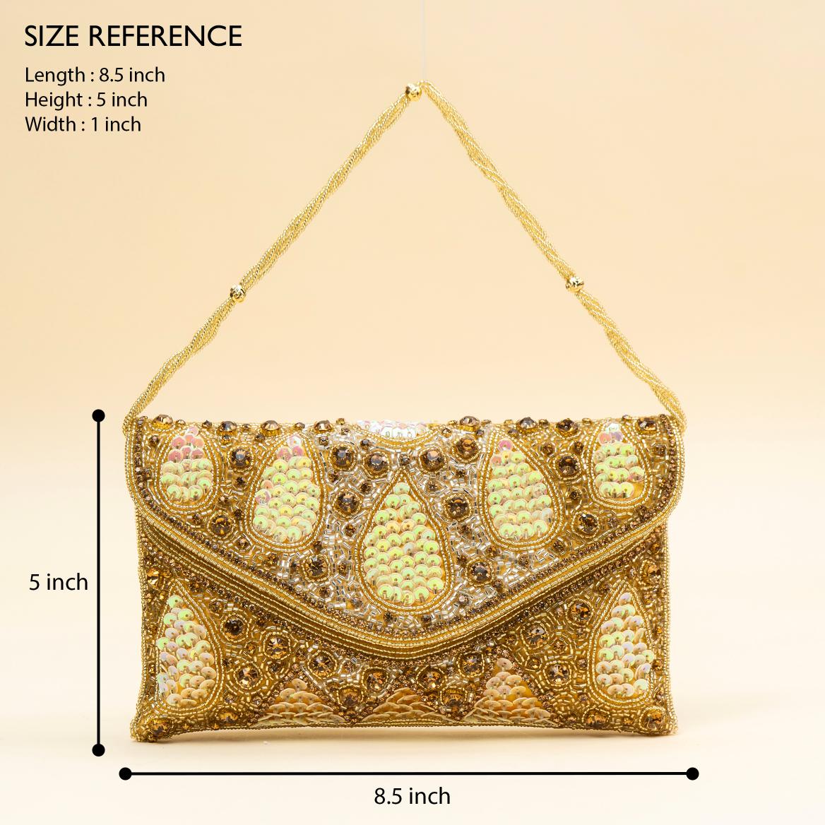 Golden Droplet Clutch