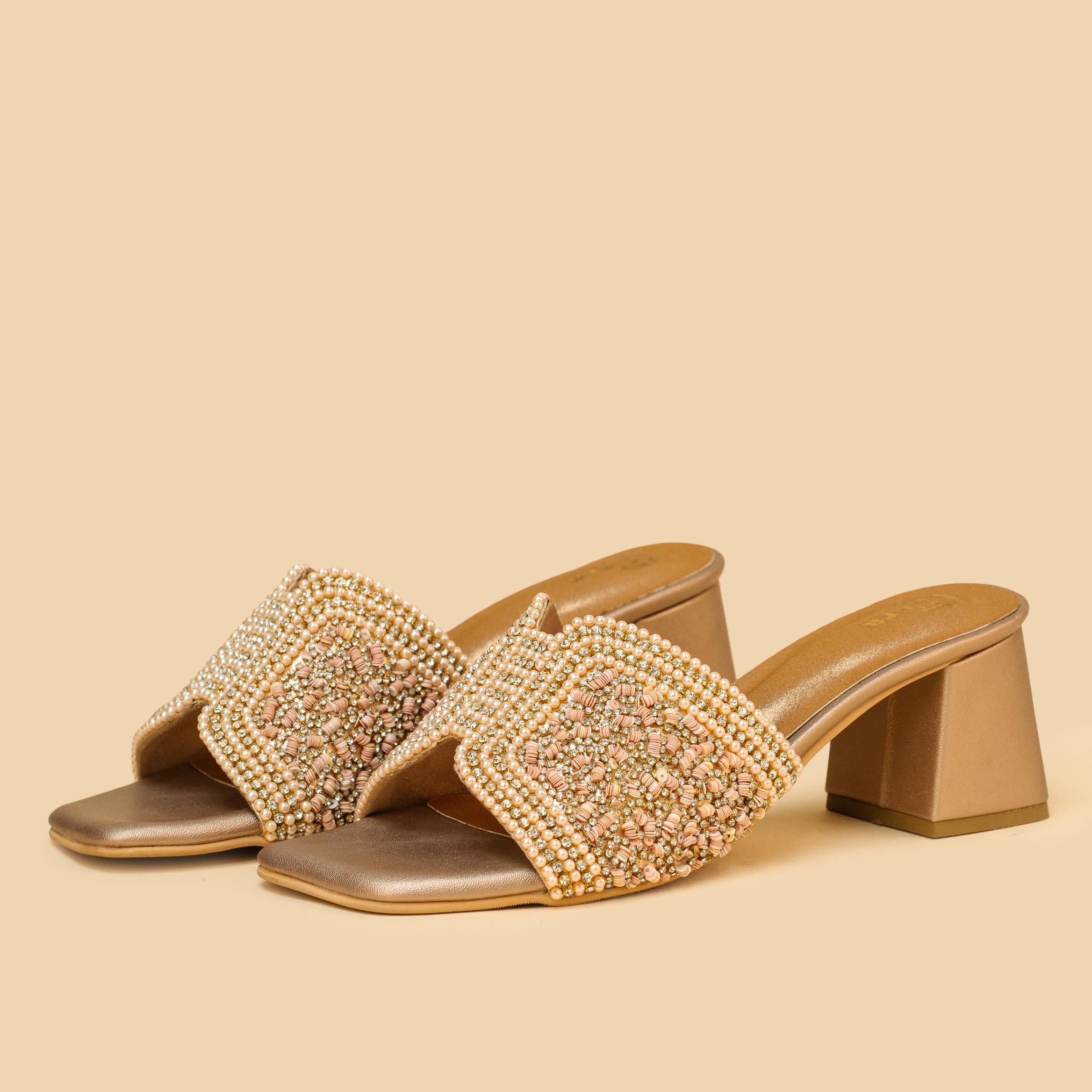 Linear Rinestone Heels