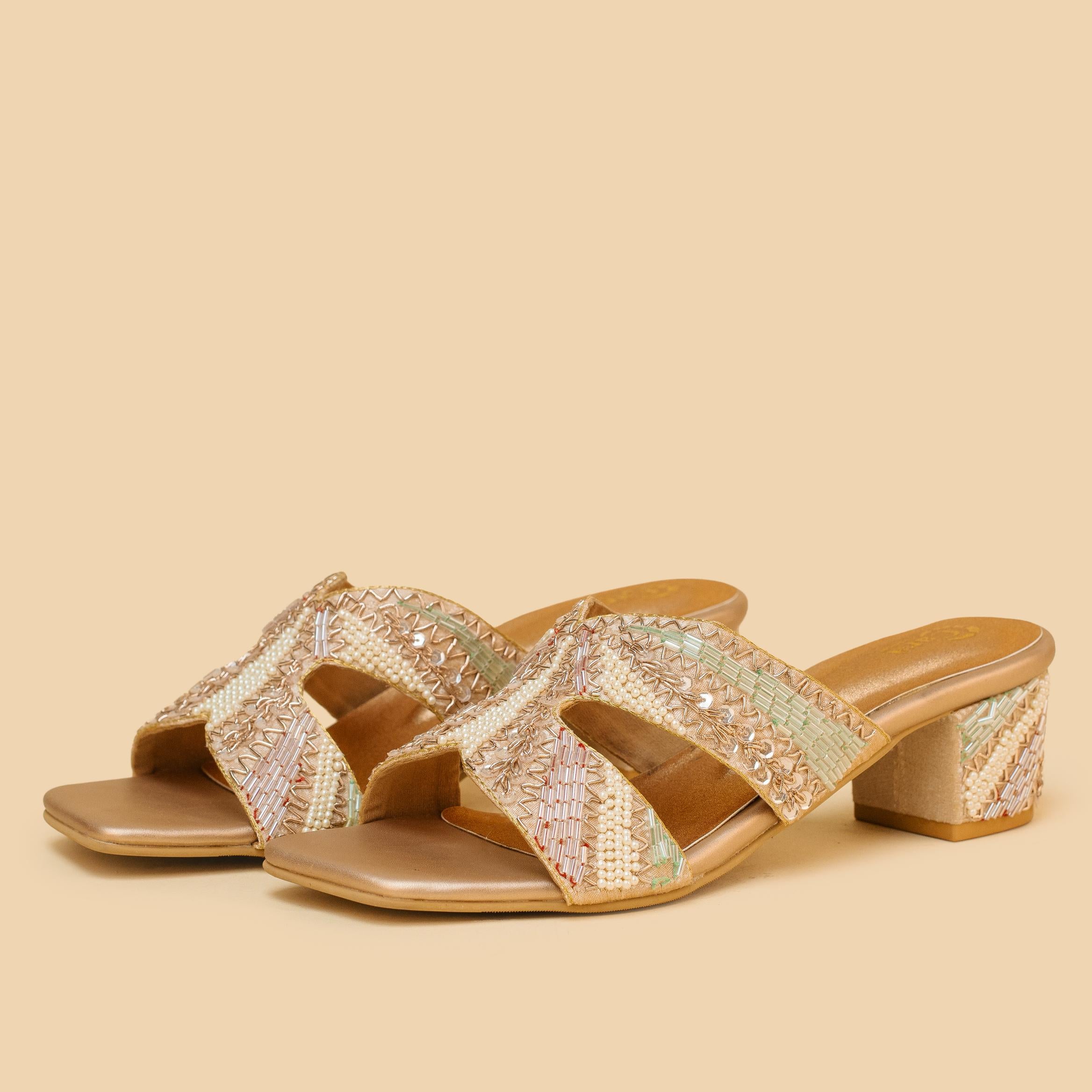 Glided Bloom Heels