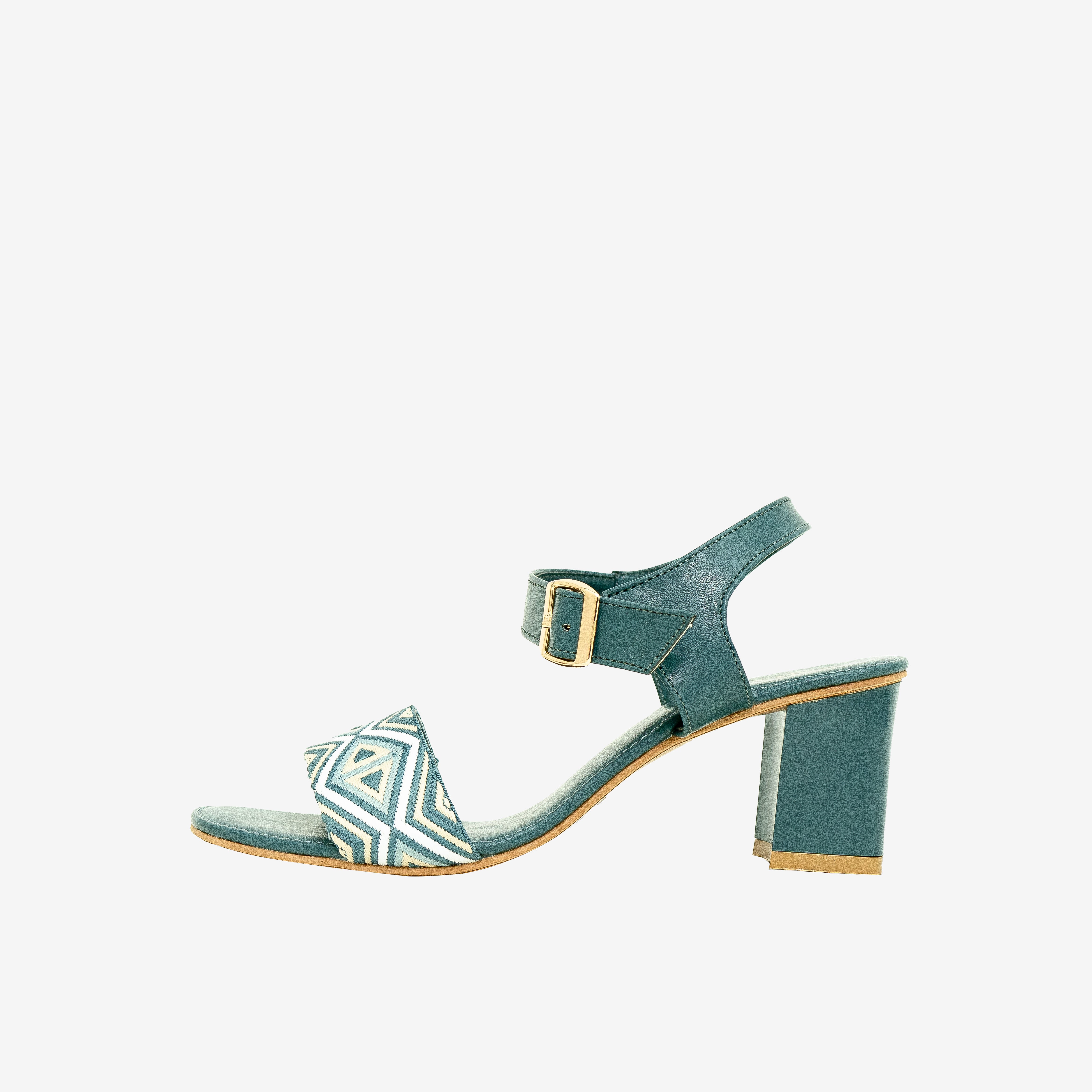 GREEN Buckle Bliss heels I Cara