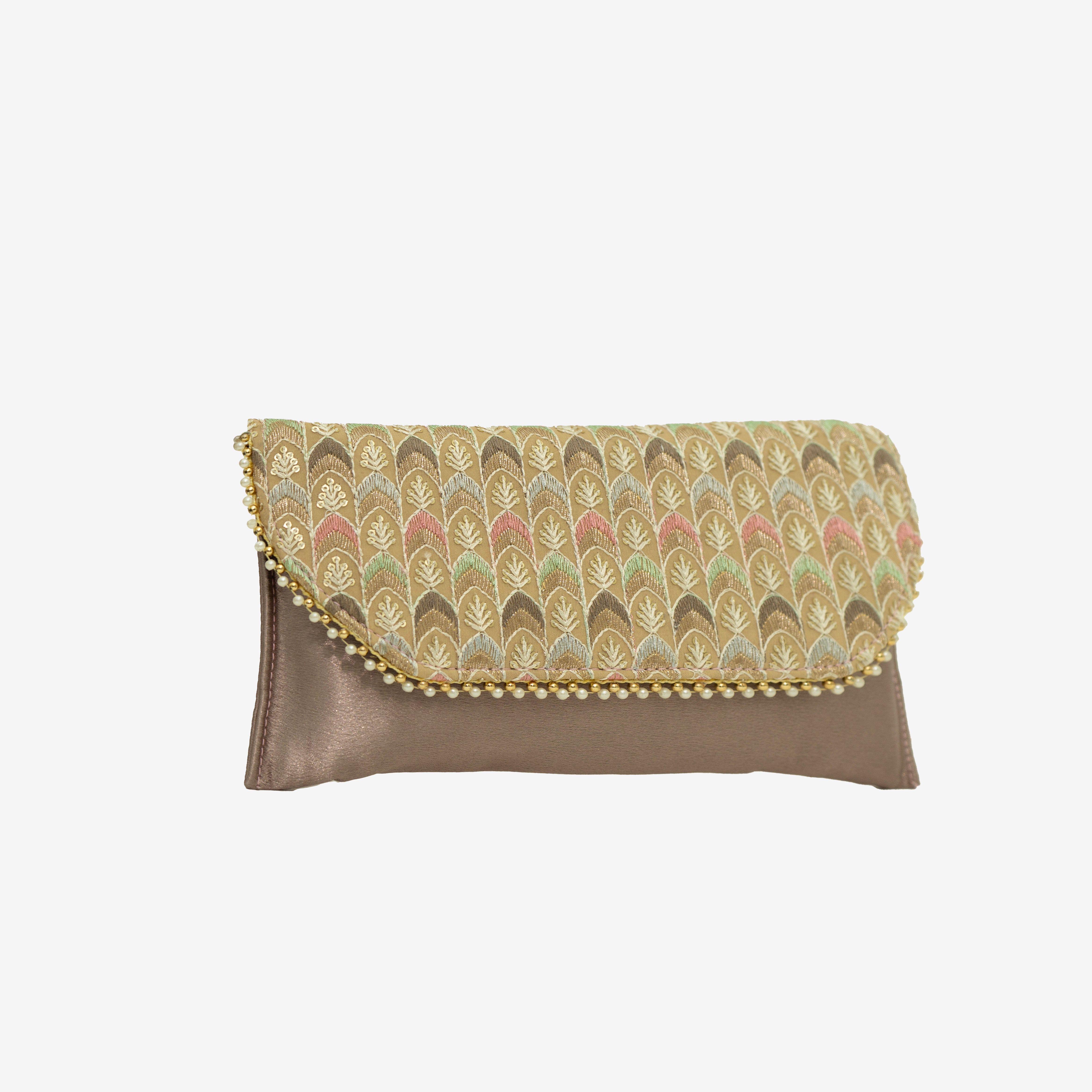 Embroidered Splendor clutch  I Cara