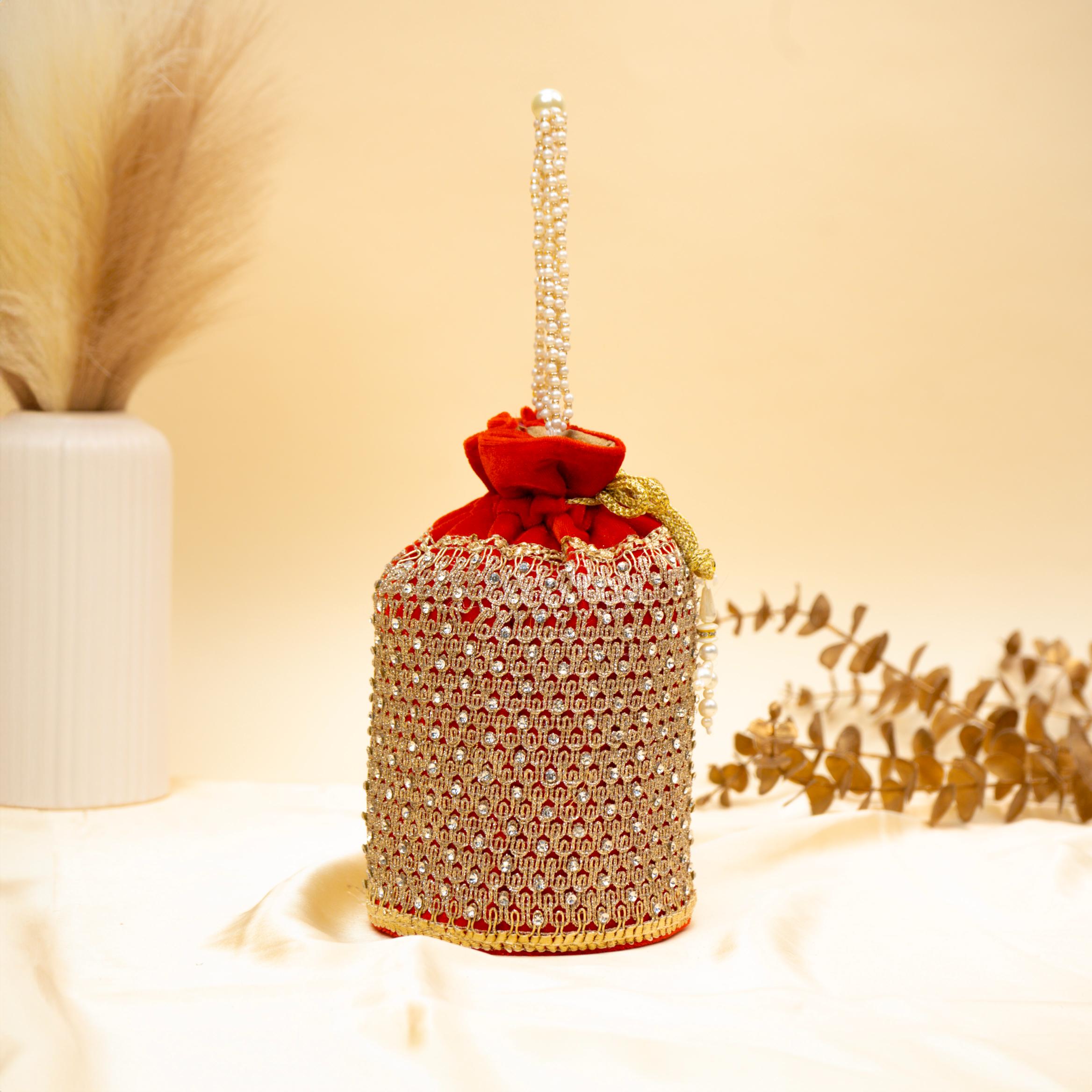 Regal Stone & Bead Potli