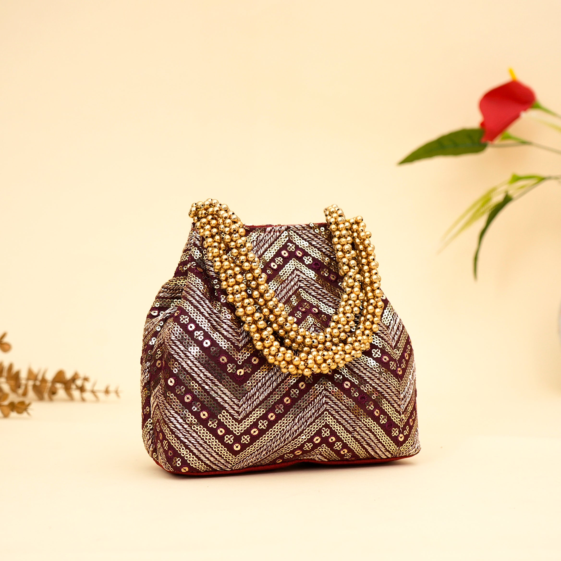 Ornate Bloom Potli