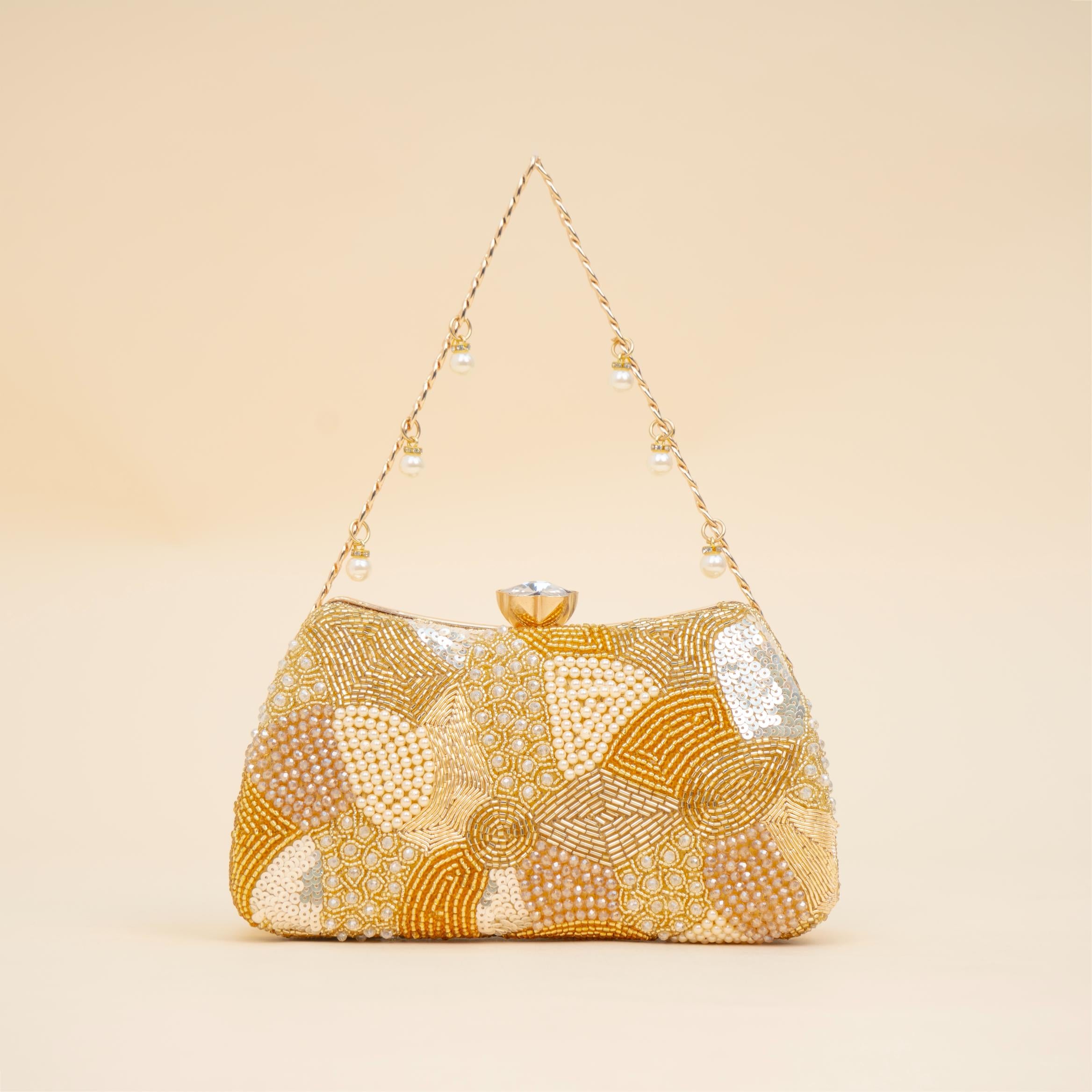 Zari Moti Box Clutch