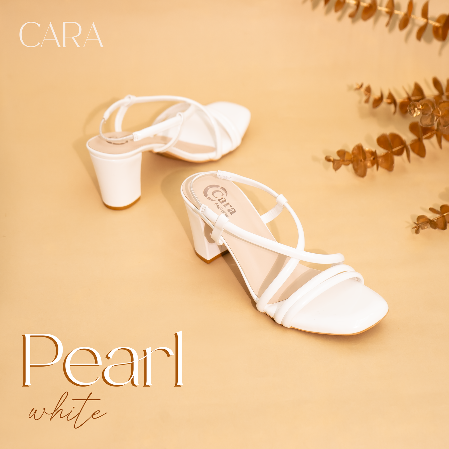 Radiant Pearl White Trendy Heels for Her