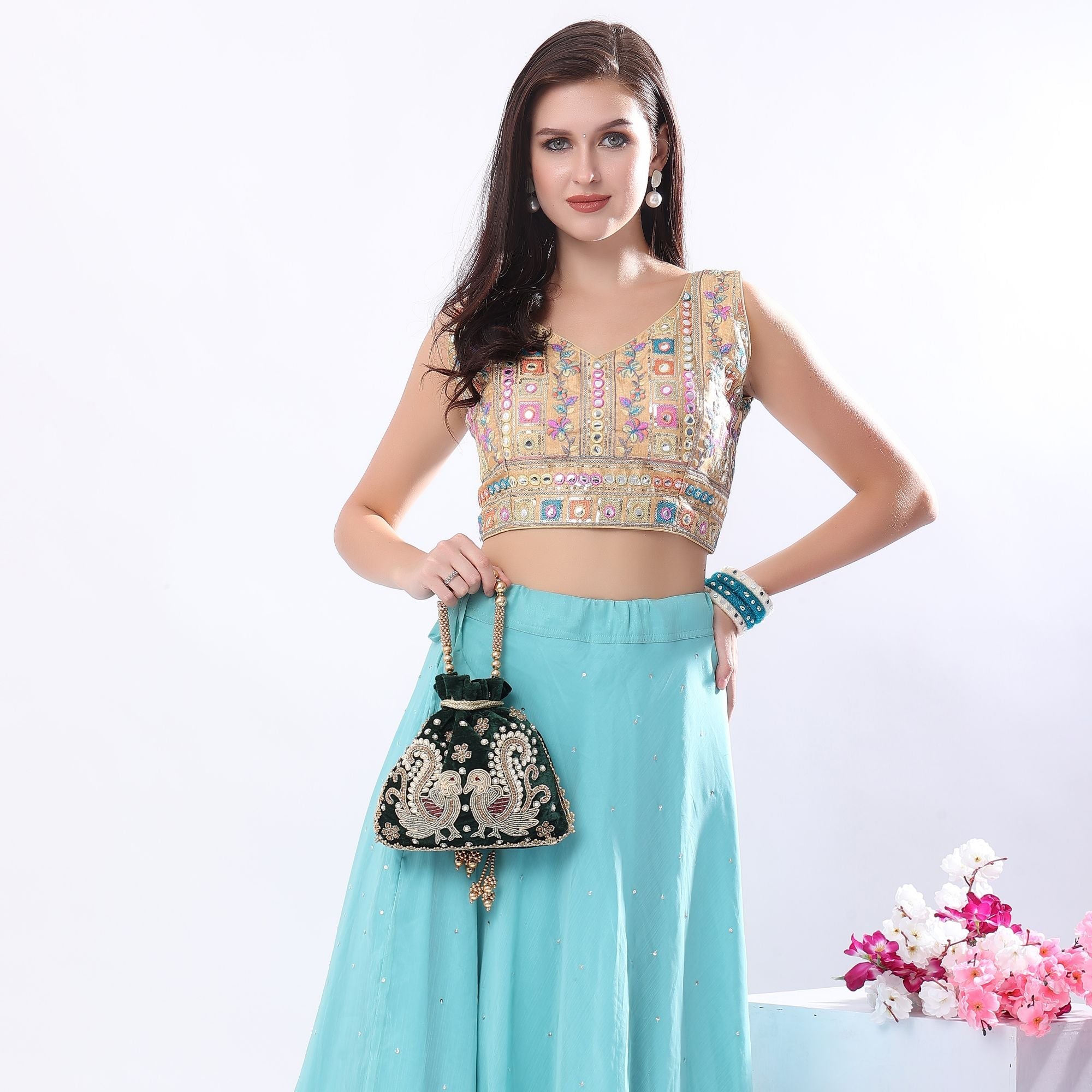 Peacock's Embrace Potli