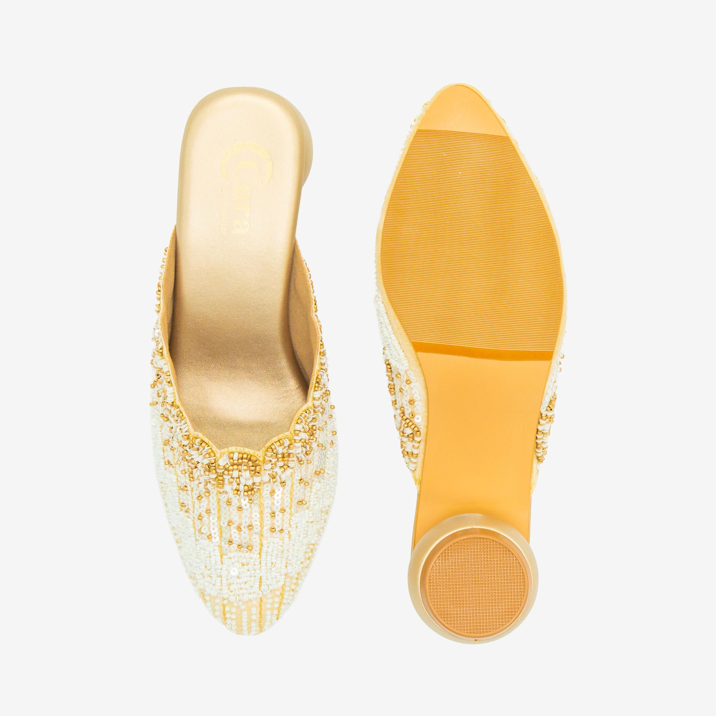 Glimmer Beadwork Mules