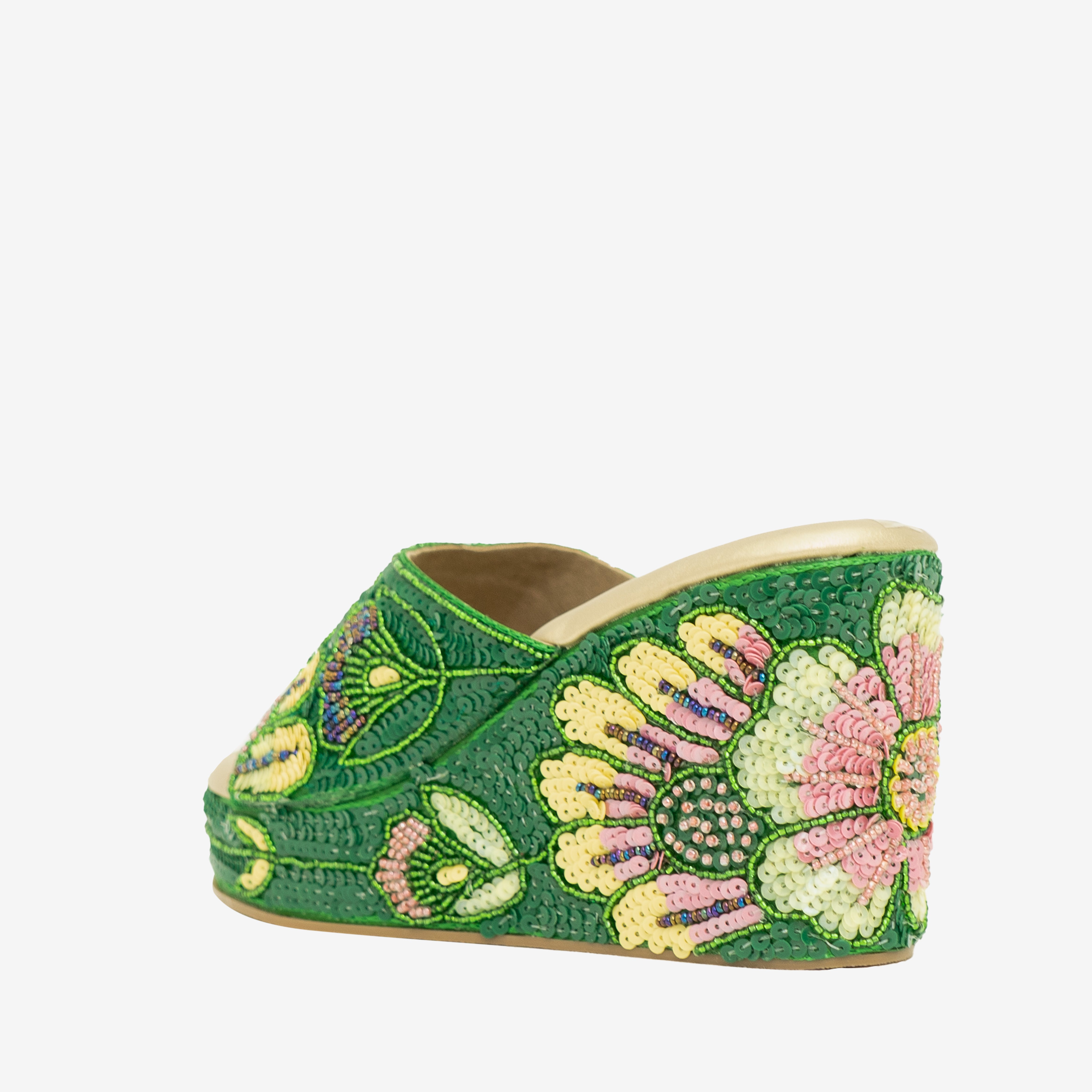 Green Blooming Elegance Wedge  I Cara