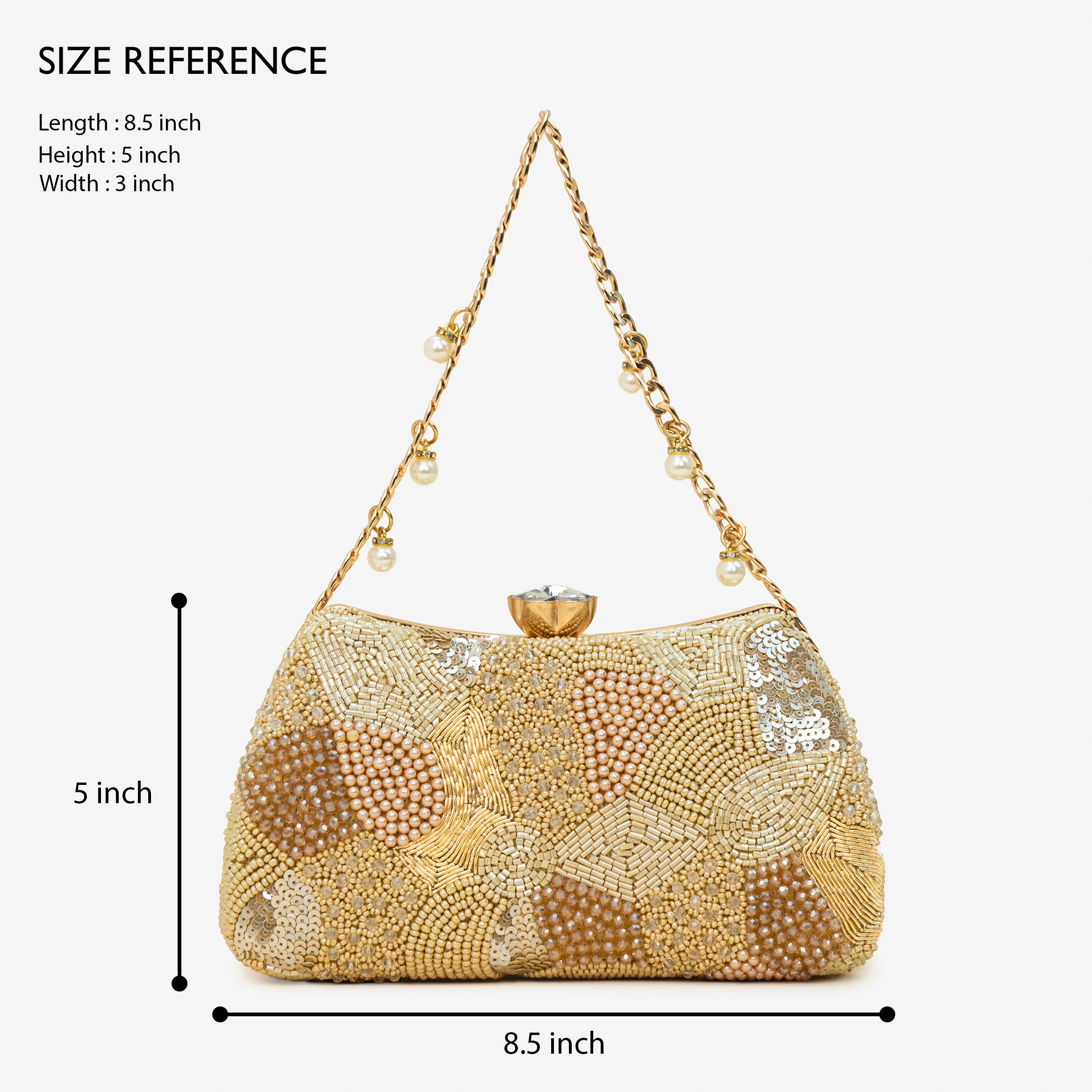 Zari Moti Box Clutch