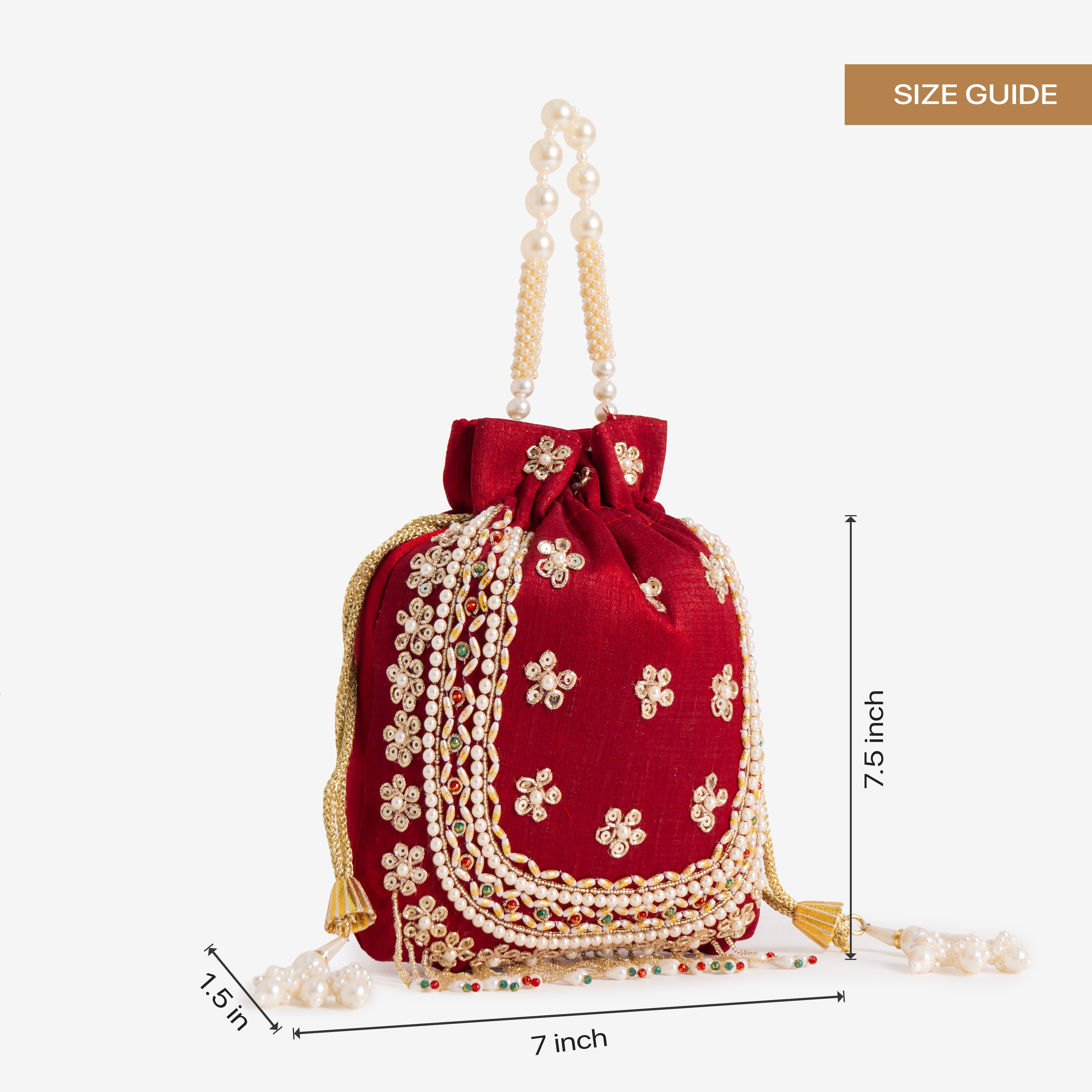 Blush Gold Braid Potli