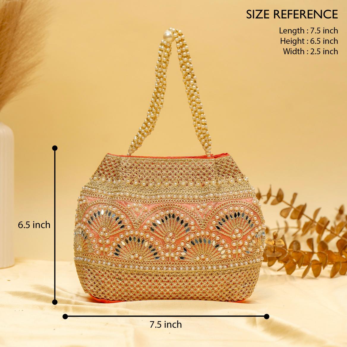 Timeless Pearlwork Potli