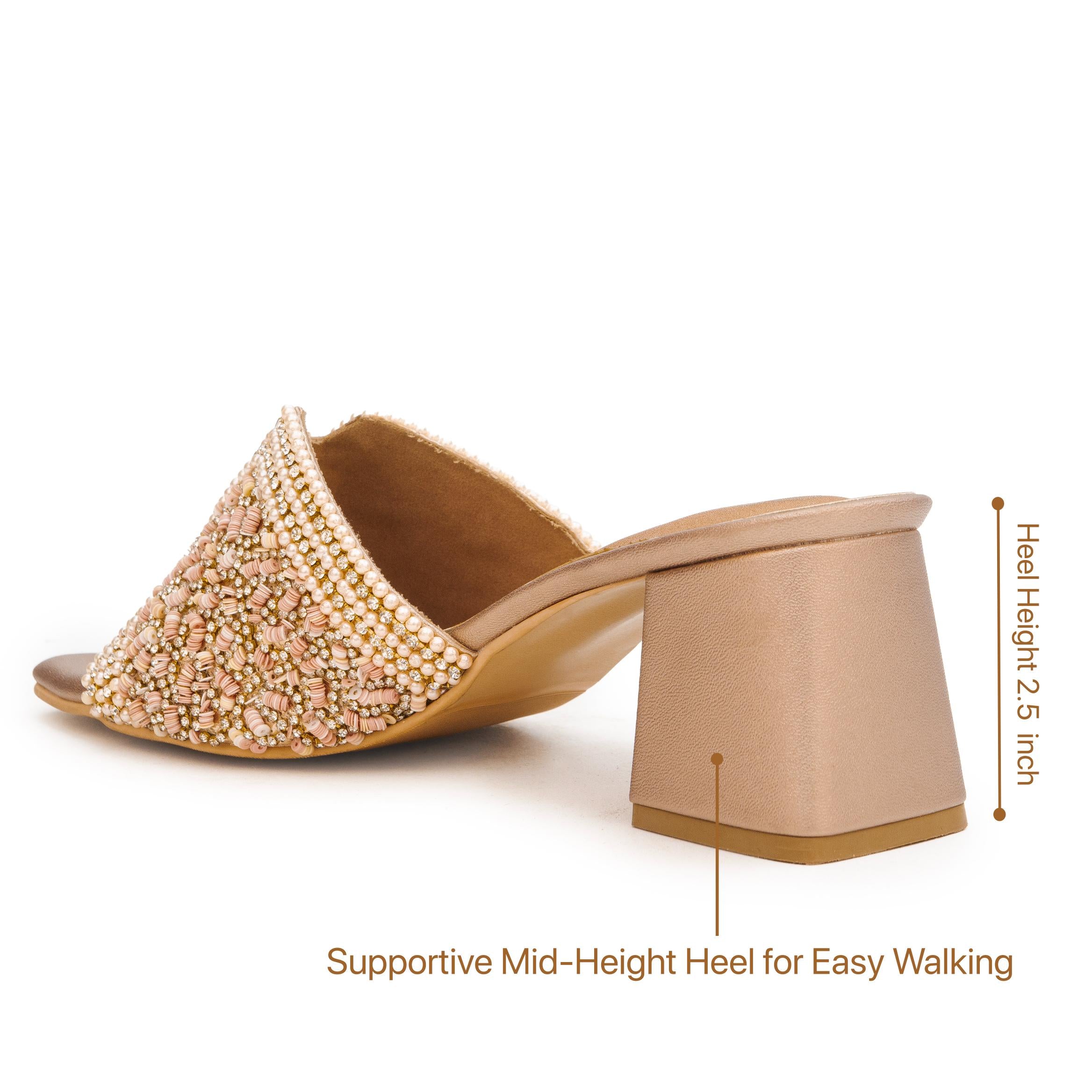 Linear Rinestone Heels