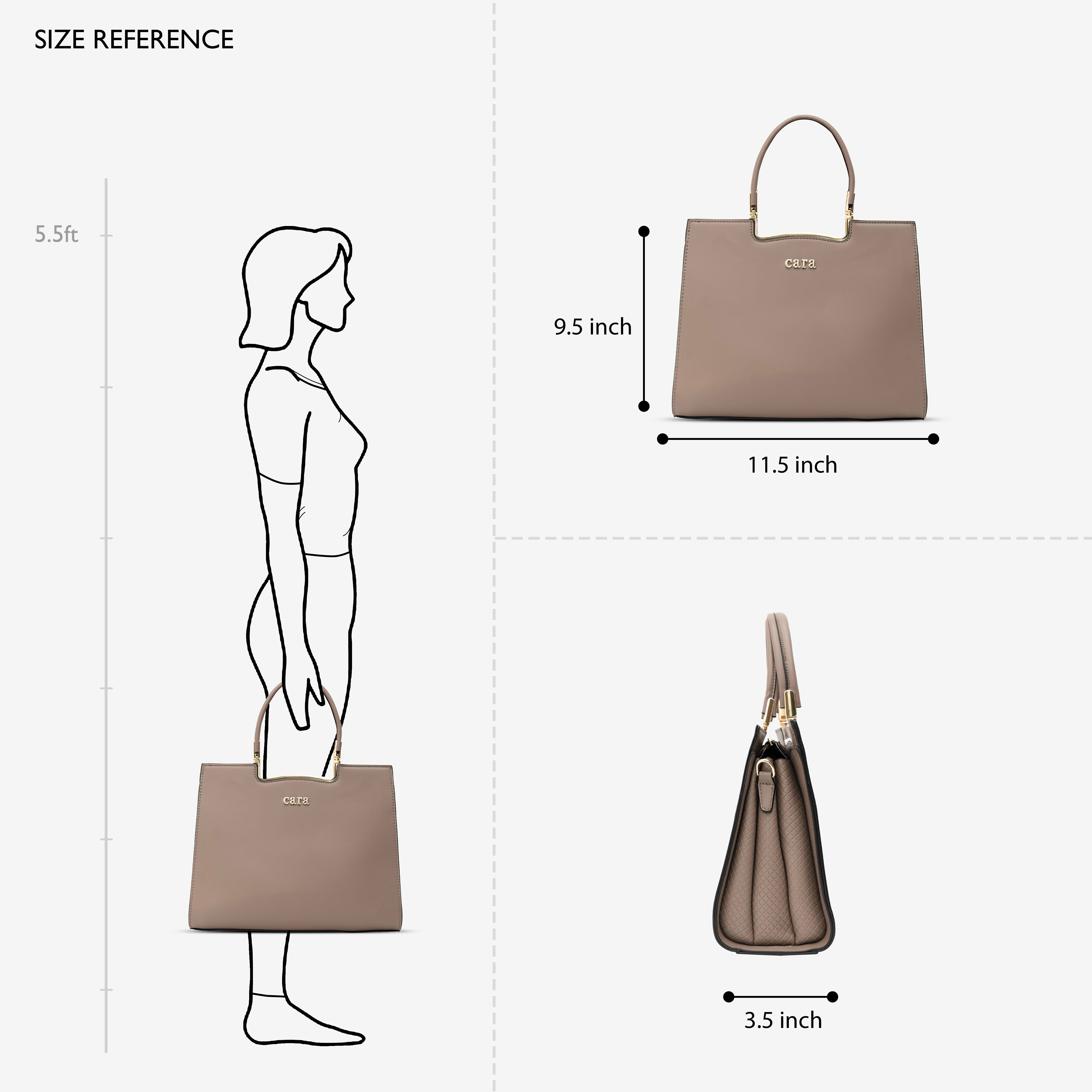 Neutral Carryall Handbag | Cara