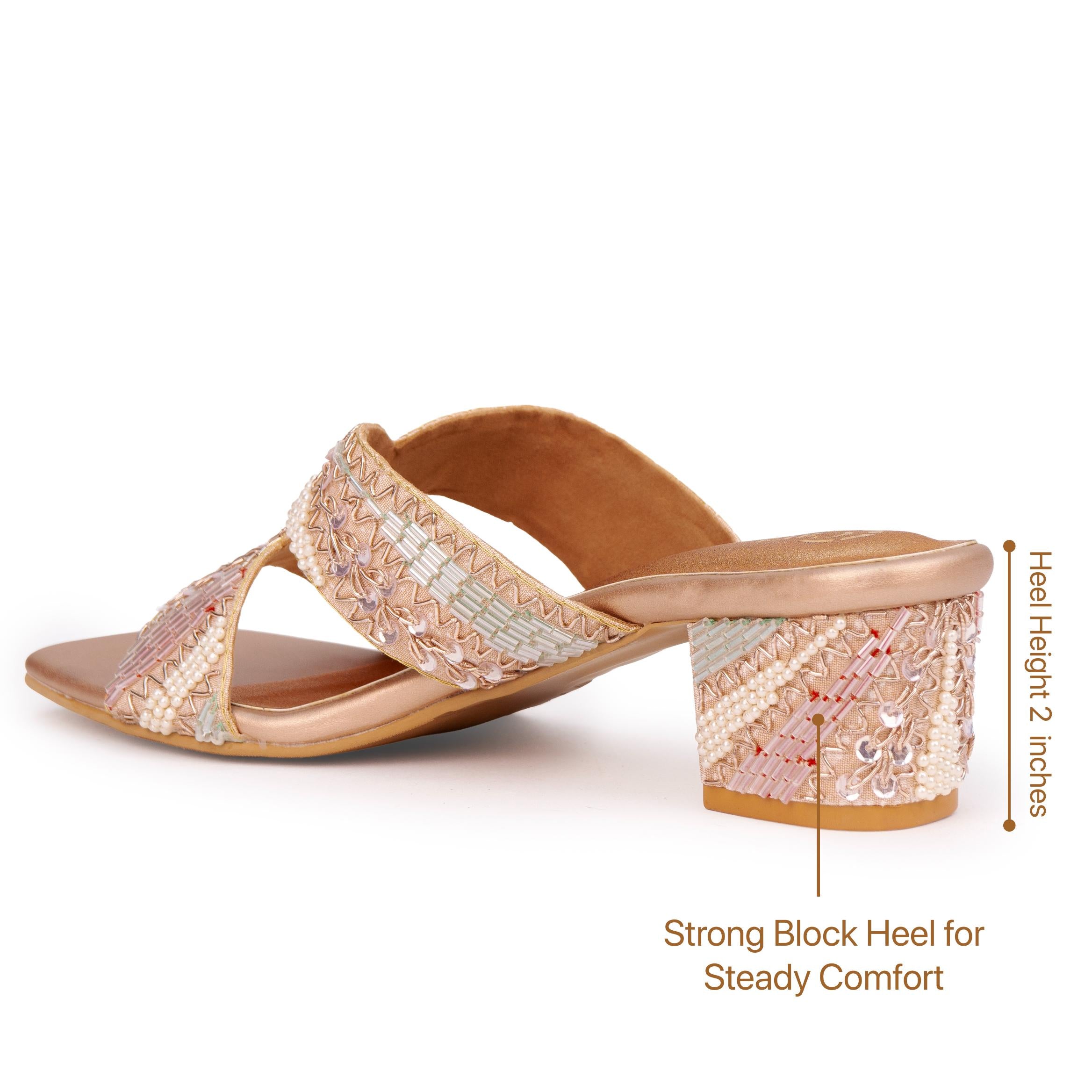 Glided Bloom Heels