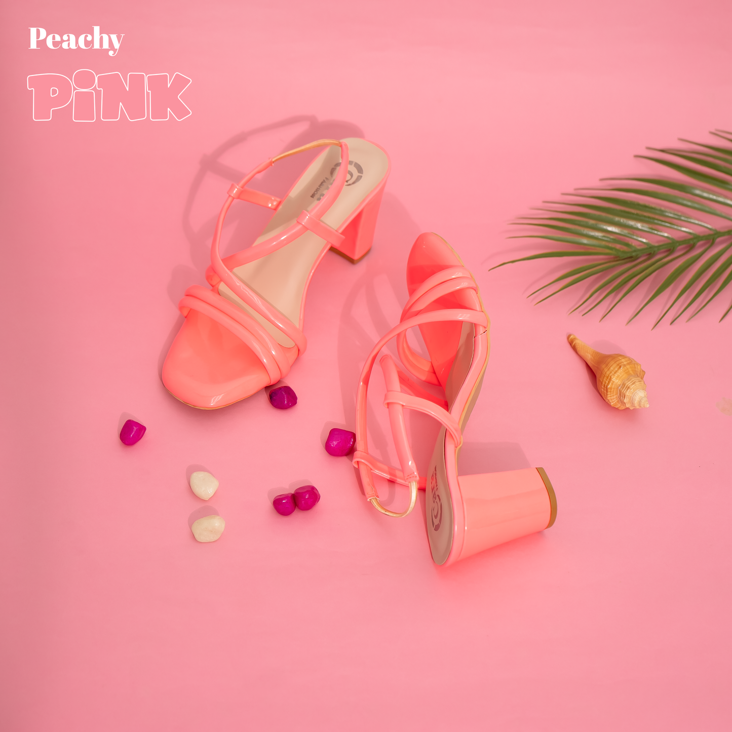 Peachy pink cool heels for her