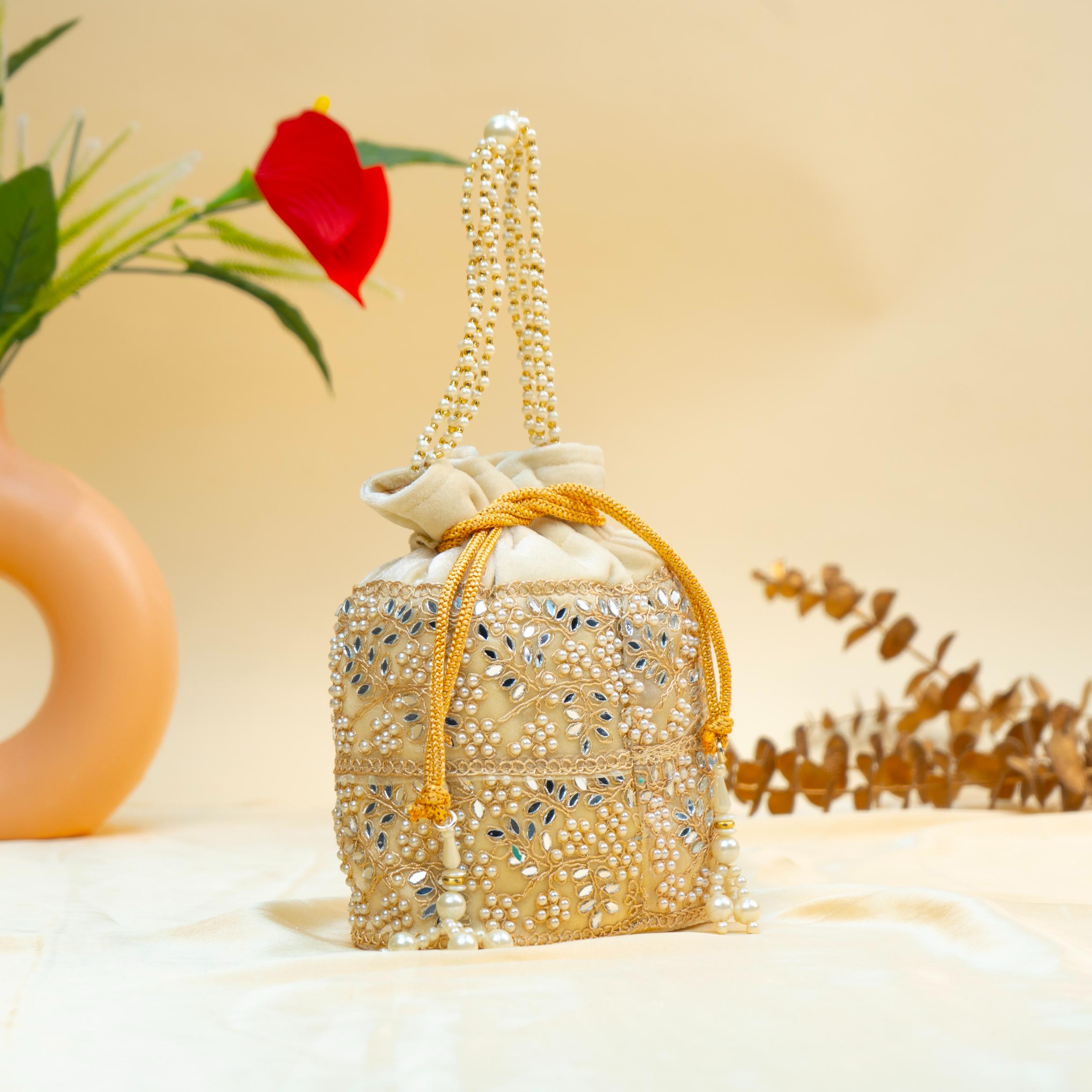 Grace Pearl Bead Potli