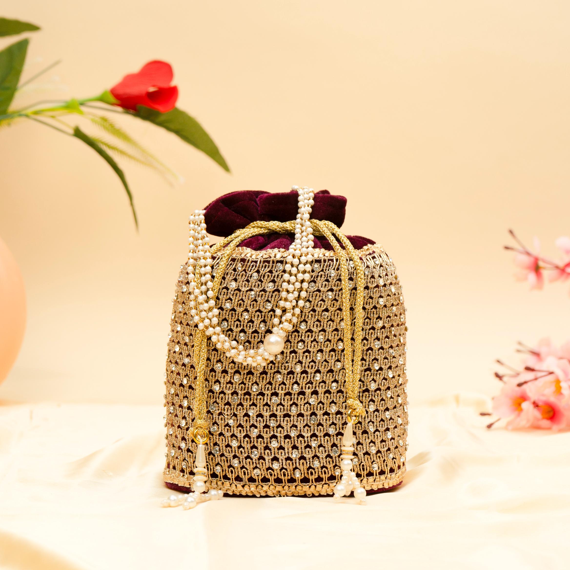 Opulent Thread & Pearl Potli