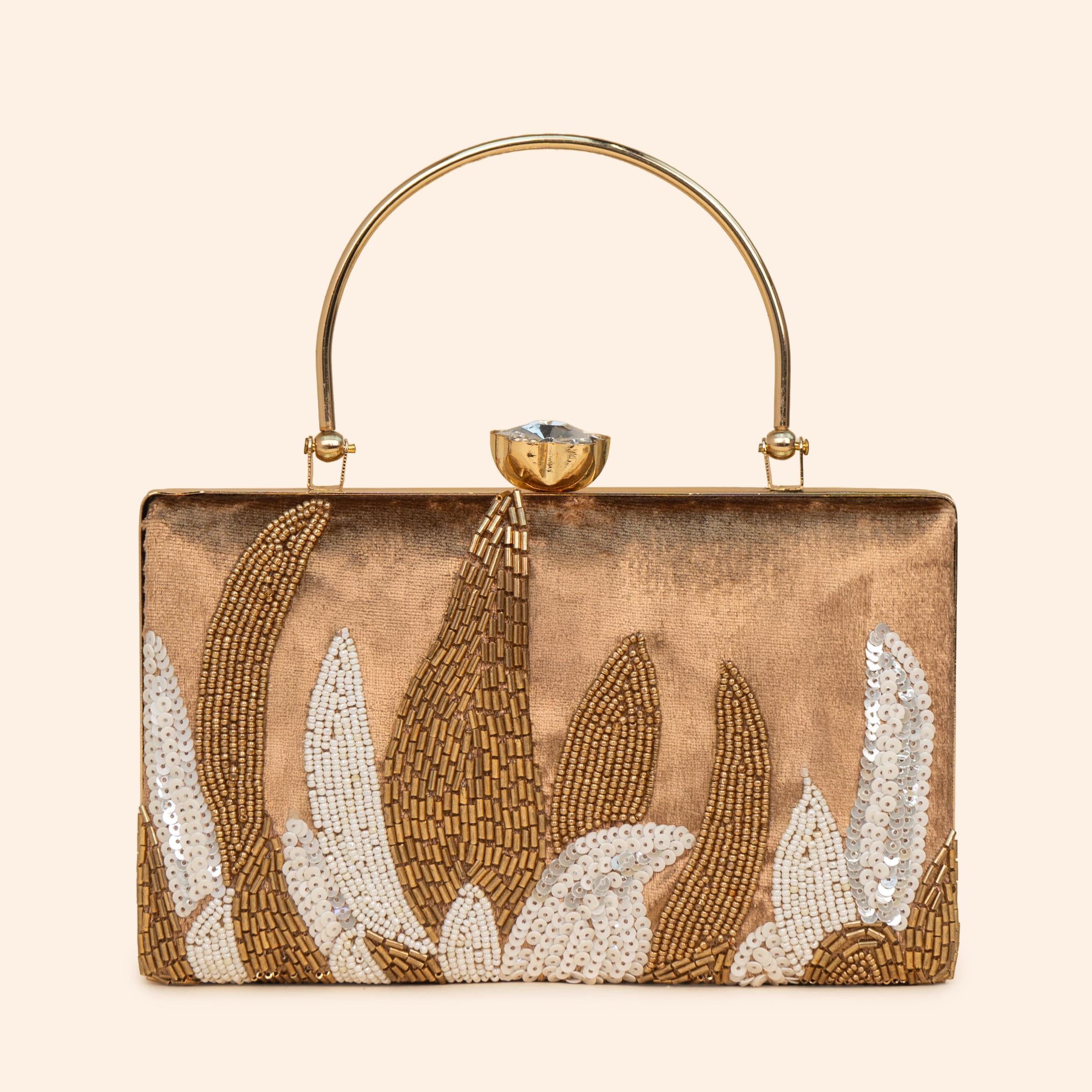 Ivory Palm Clutch