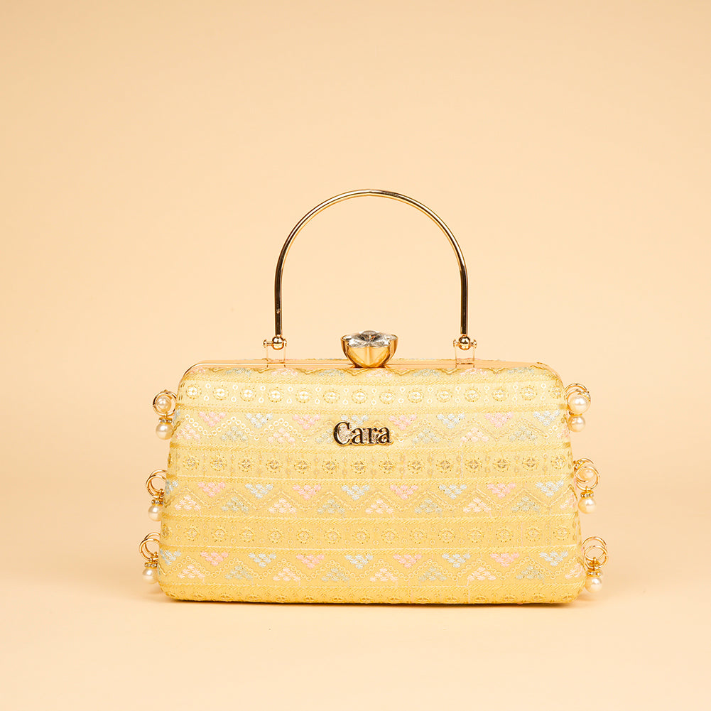 Scarlet Crown Clutch