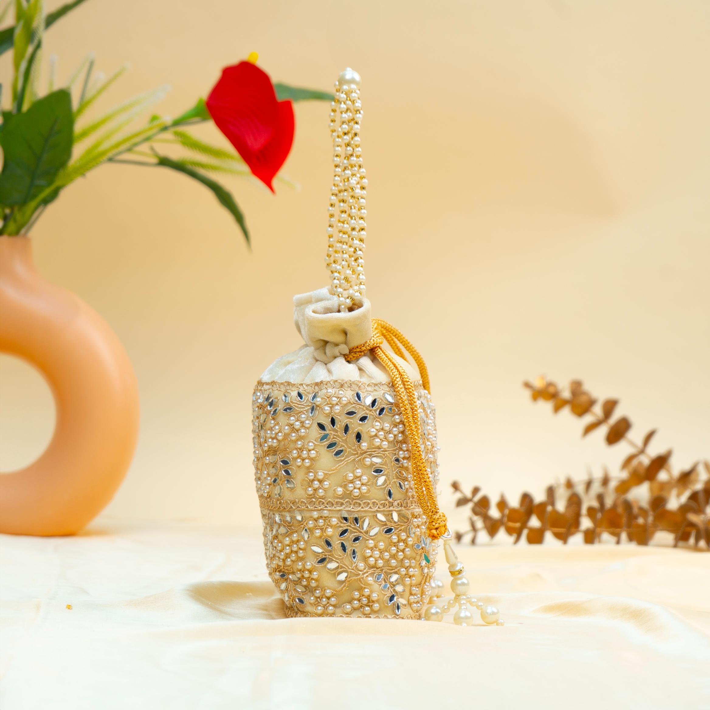 Grace Pearl Bead Potli