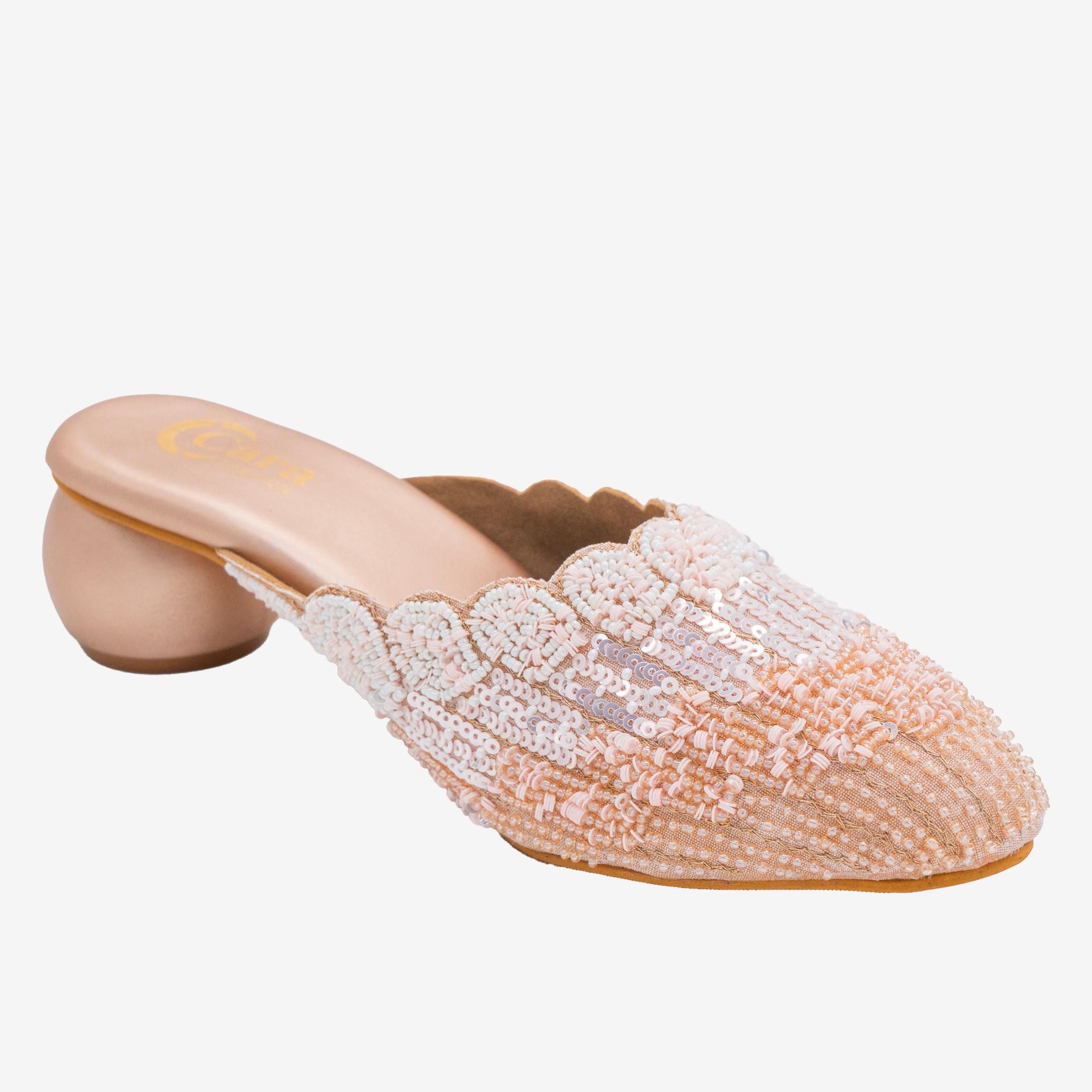 Glimmer Beadwork Mules