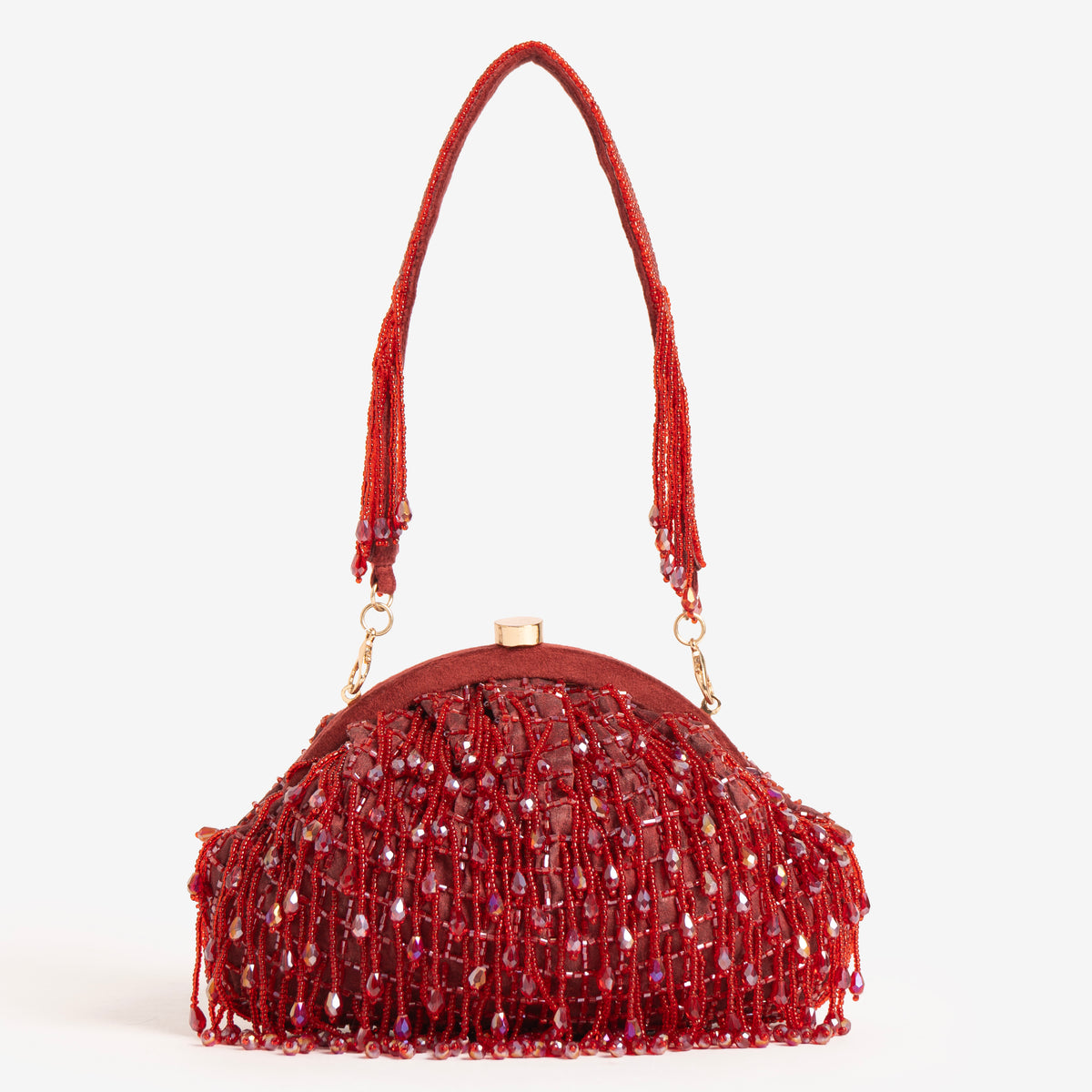 Opulent Pearl Satin Potli