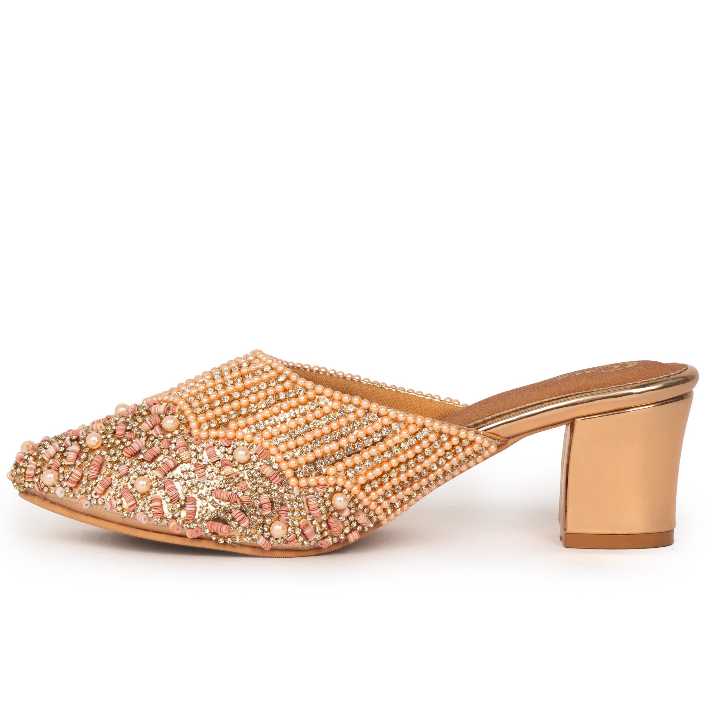 Pearl Crusted Queen Mules