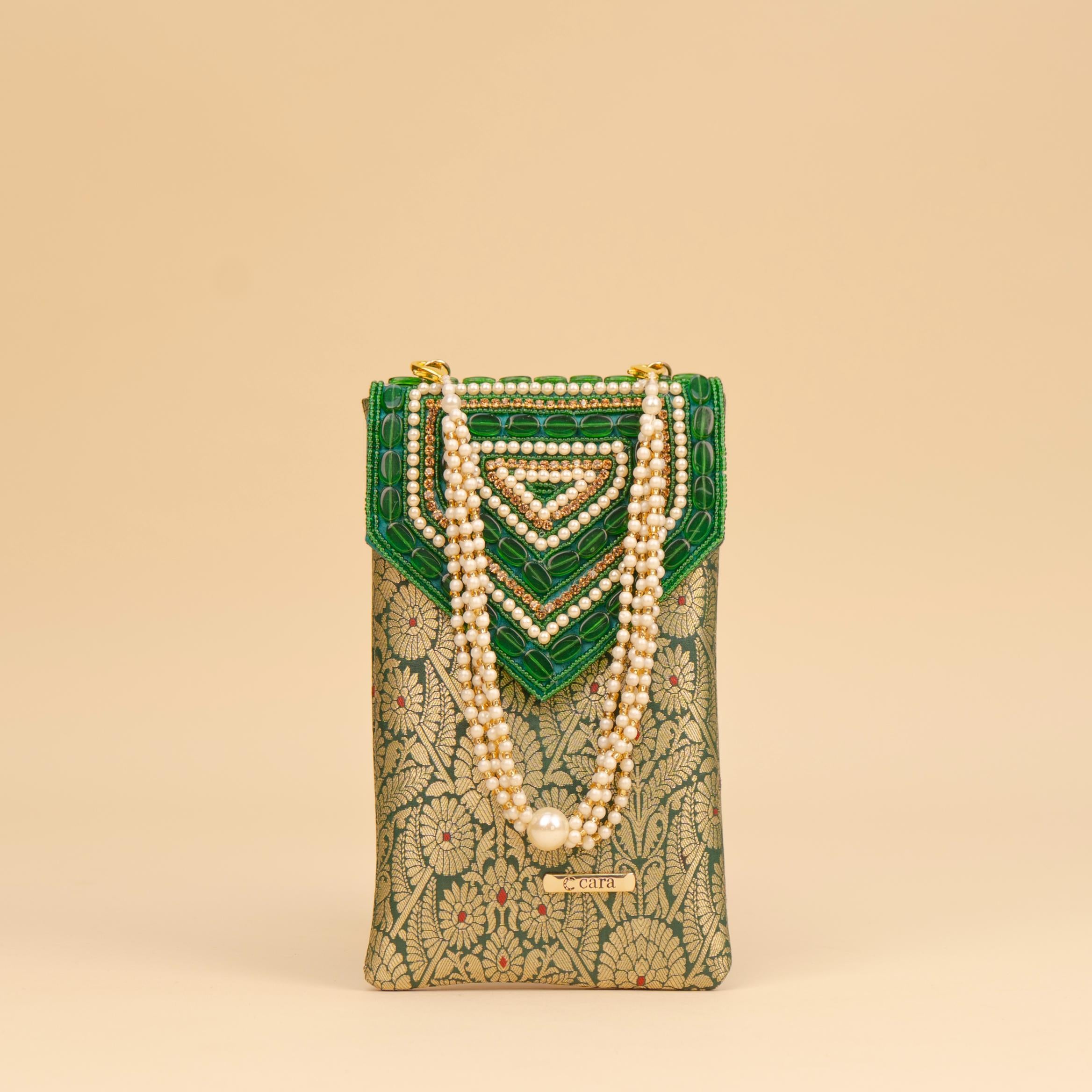 Banarasi Pearl Embellished Clutch