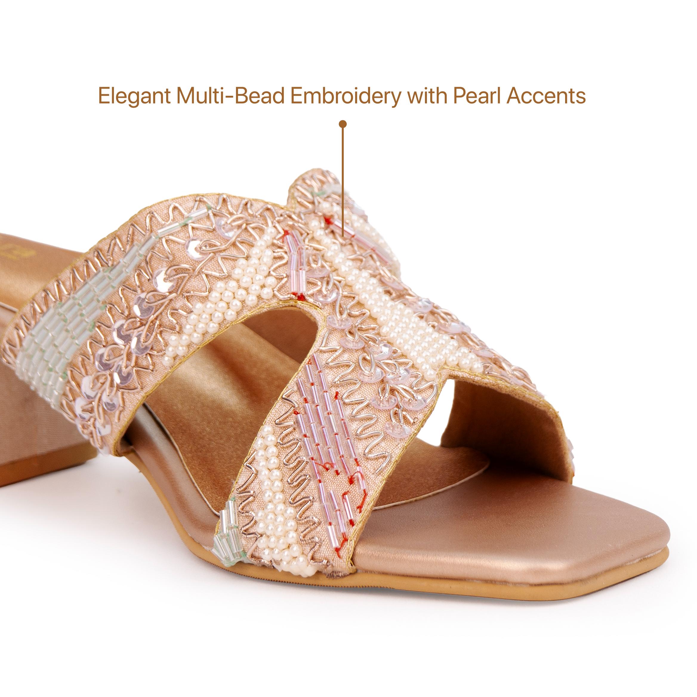 Glided Bloom Heels