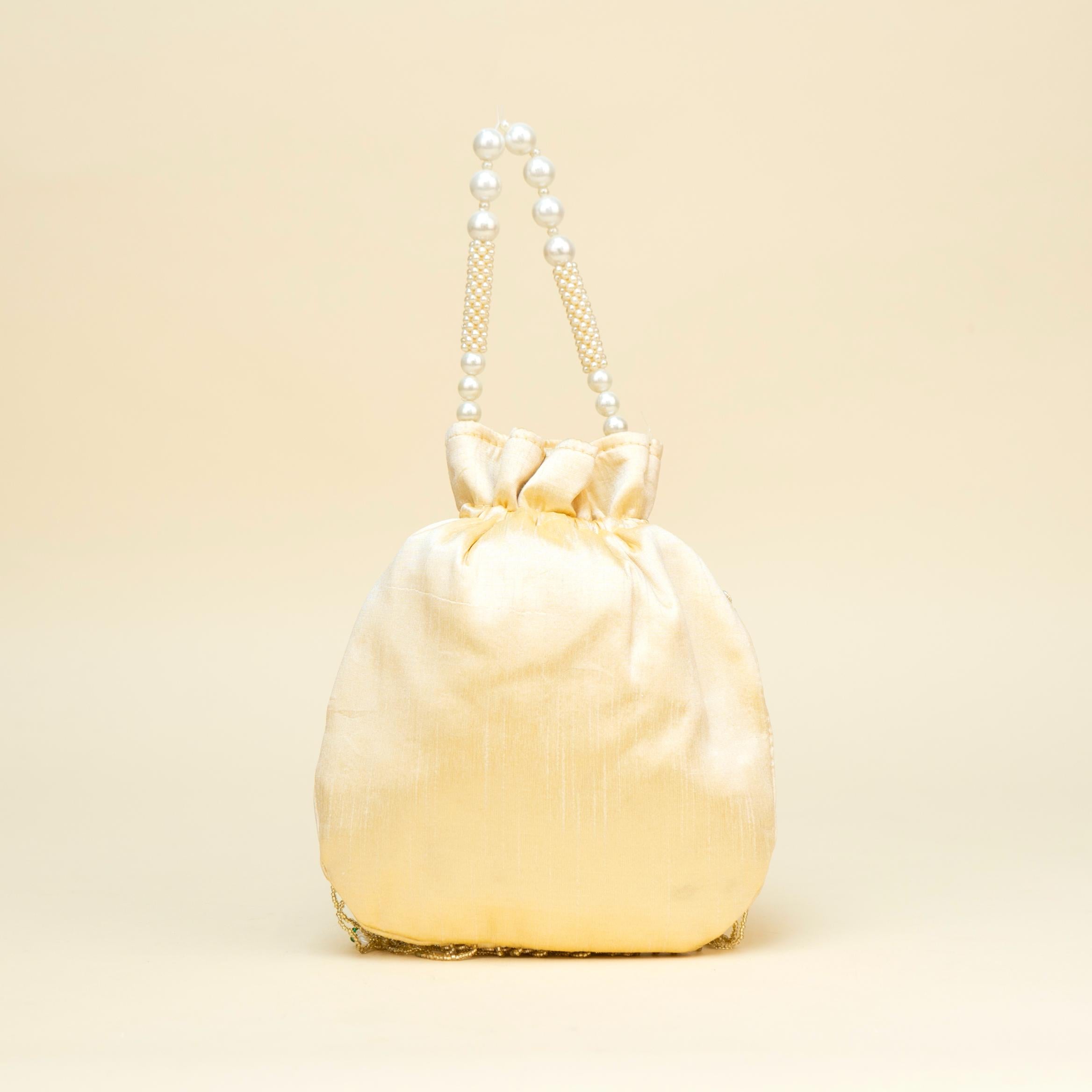 Blush Gold Braid Potli