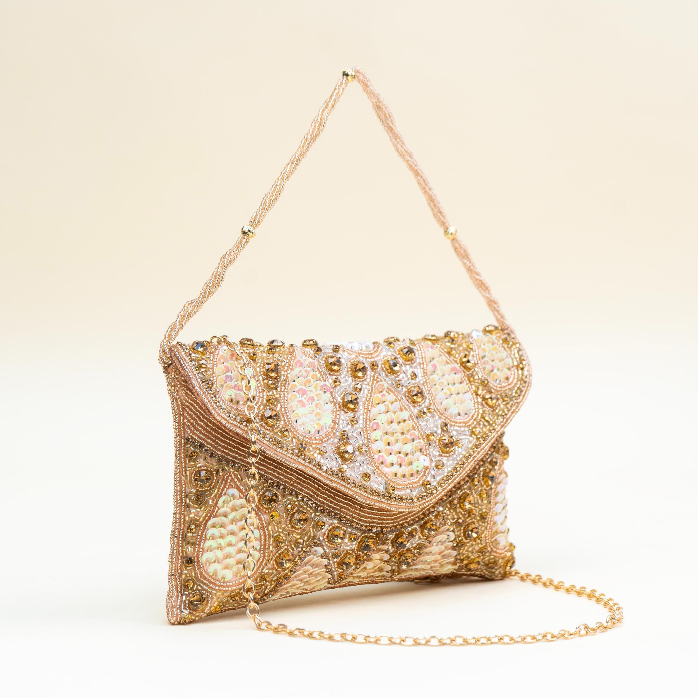 Golden Droplet Clutch
