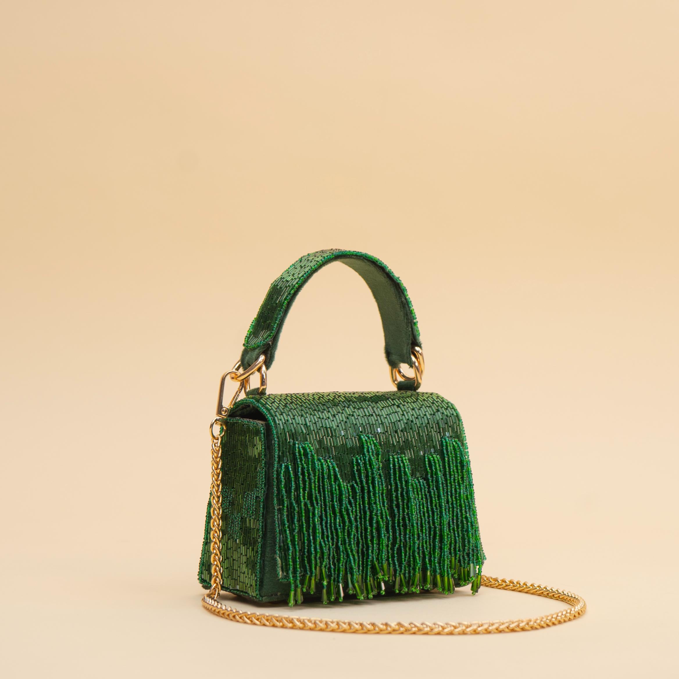 Glitz Fringe Clutch