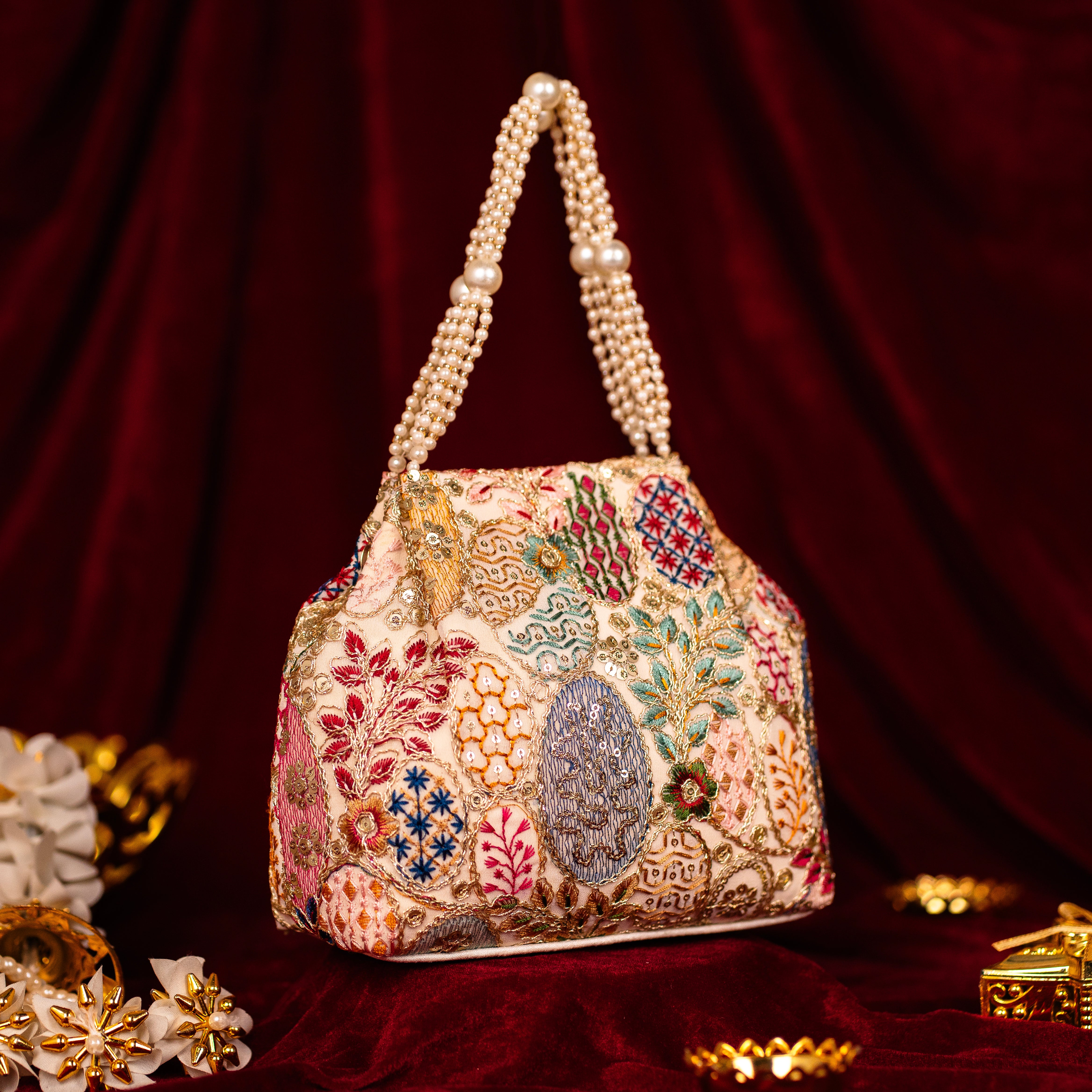 Opulent Pearl Potli