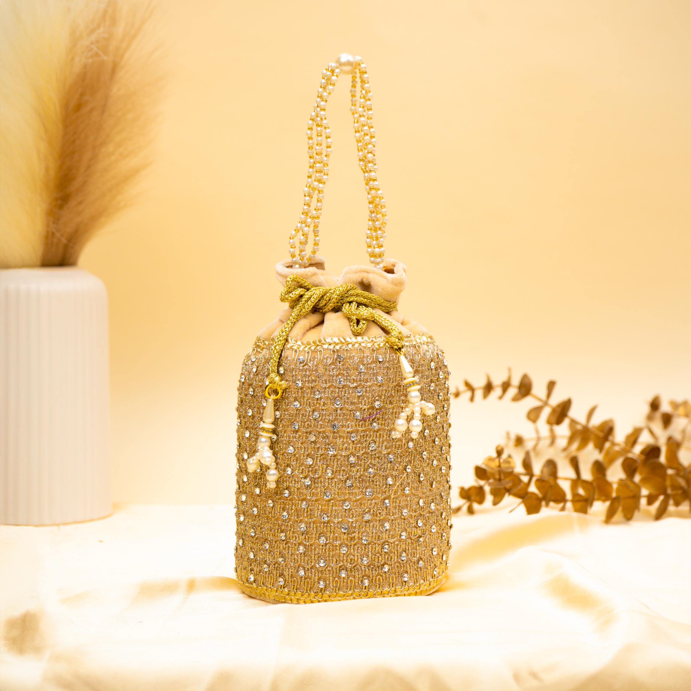 Regal Stone & Bead Potli