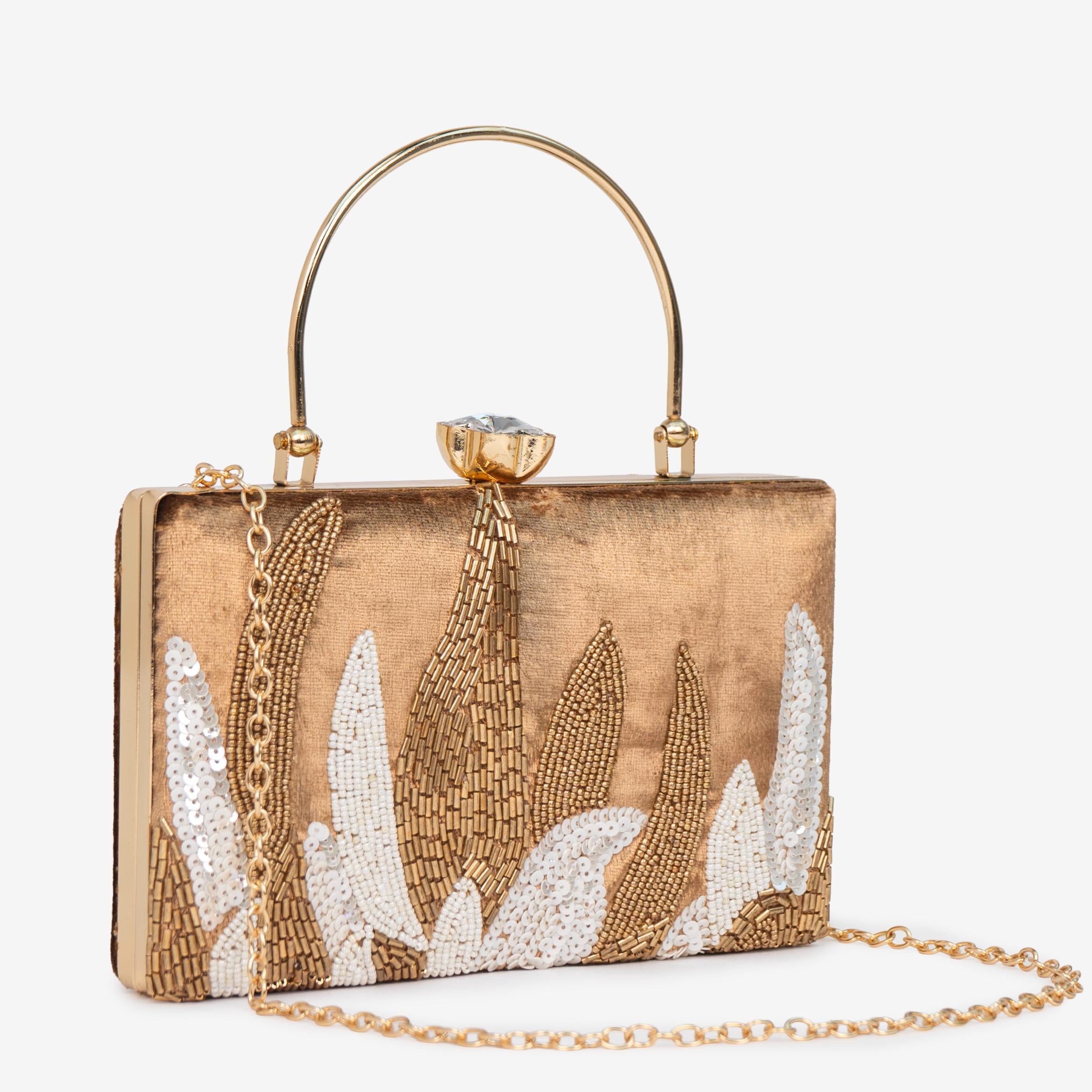 Ivory Palm Clutch