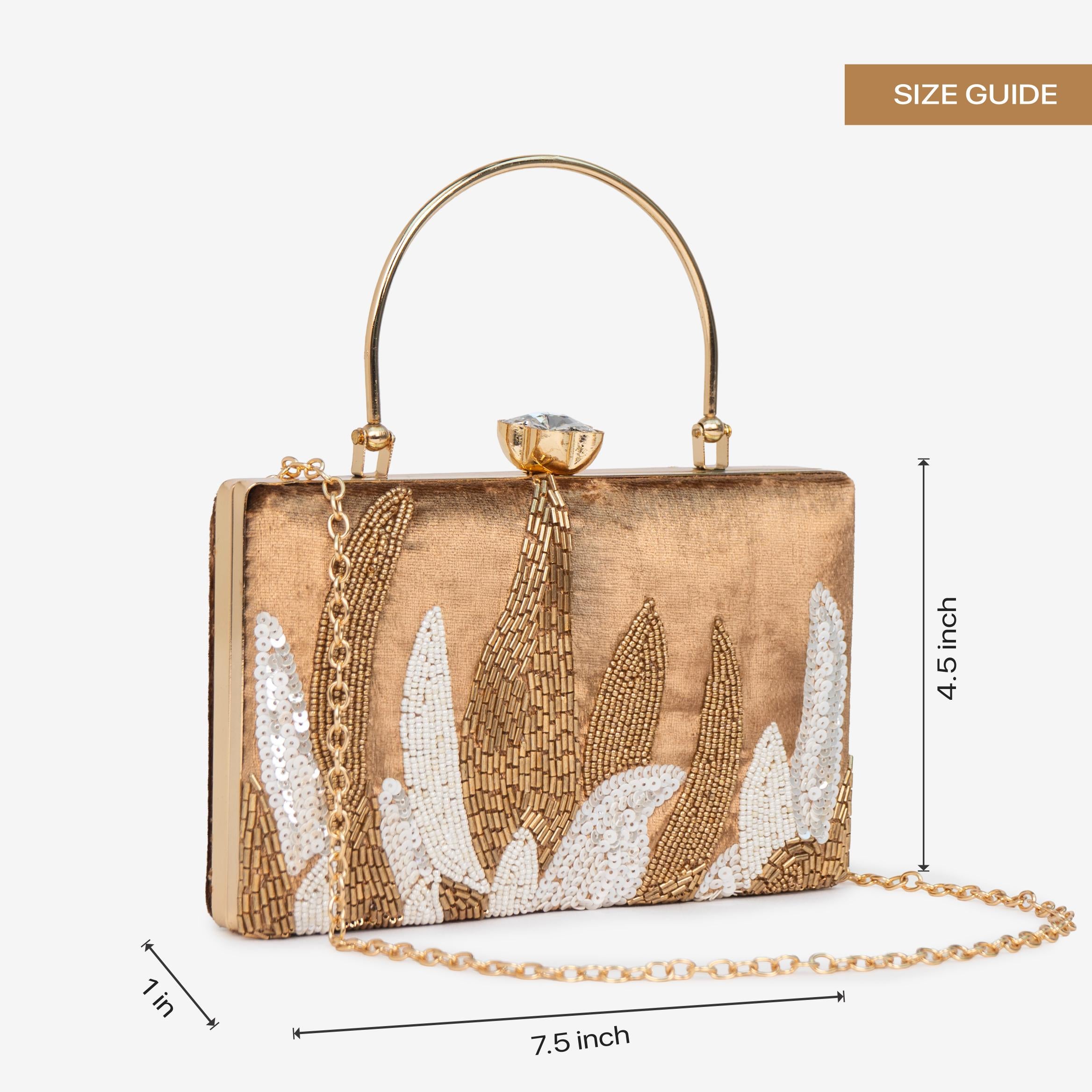 Ivory Palm Clutch