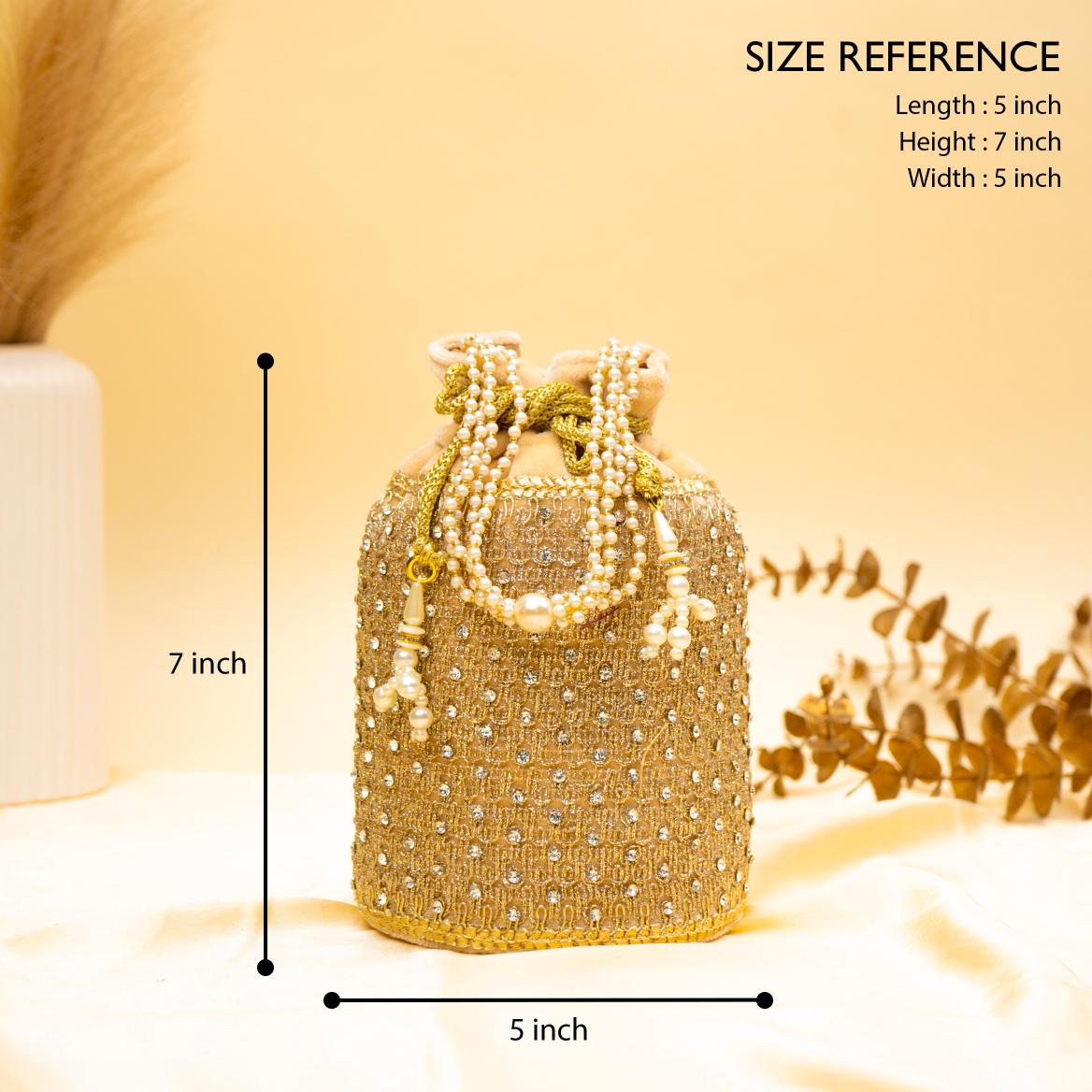 Regal Stone & Bead Potli