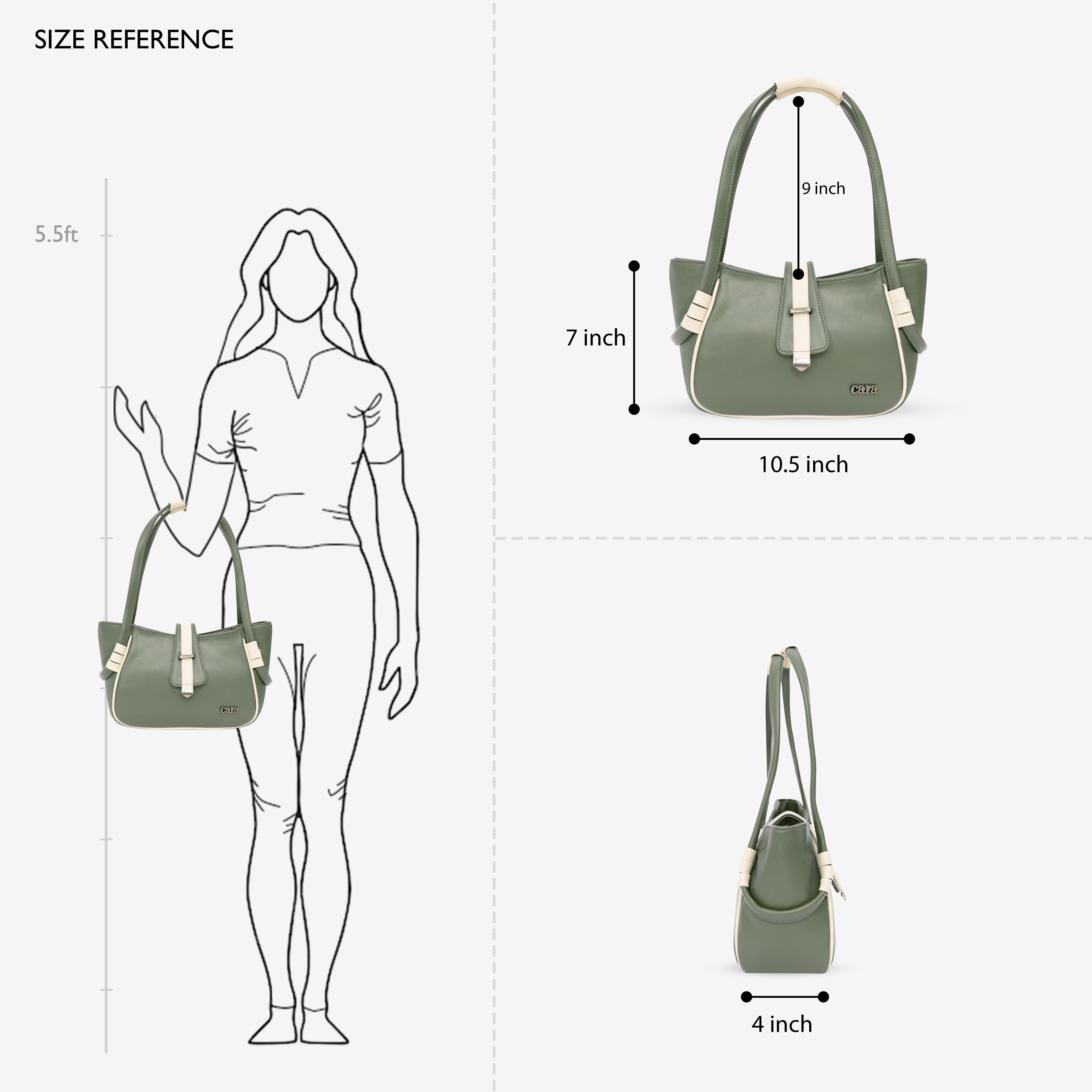 Green Boldly Dynamic HANDBAG I CARA