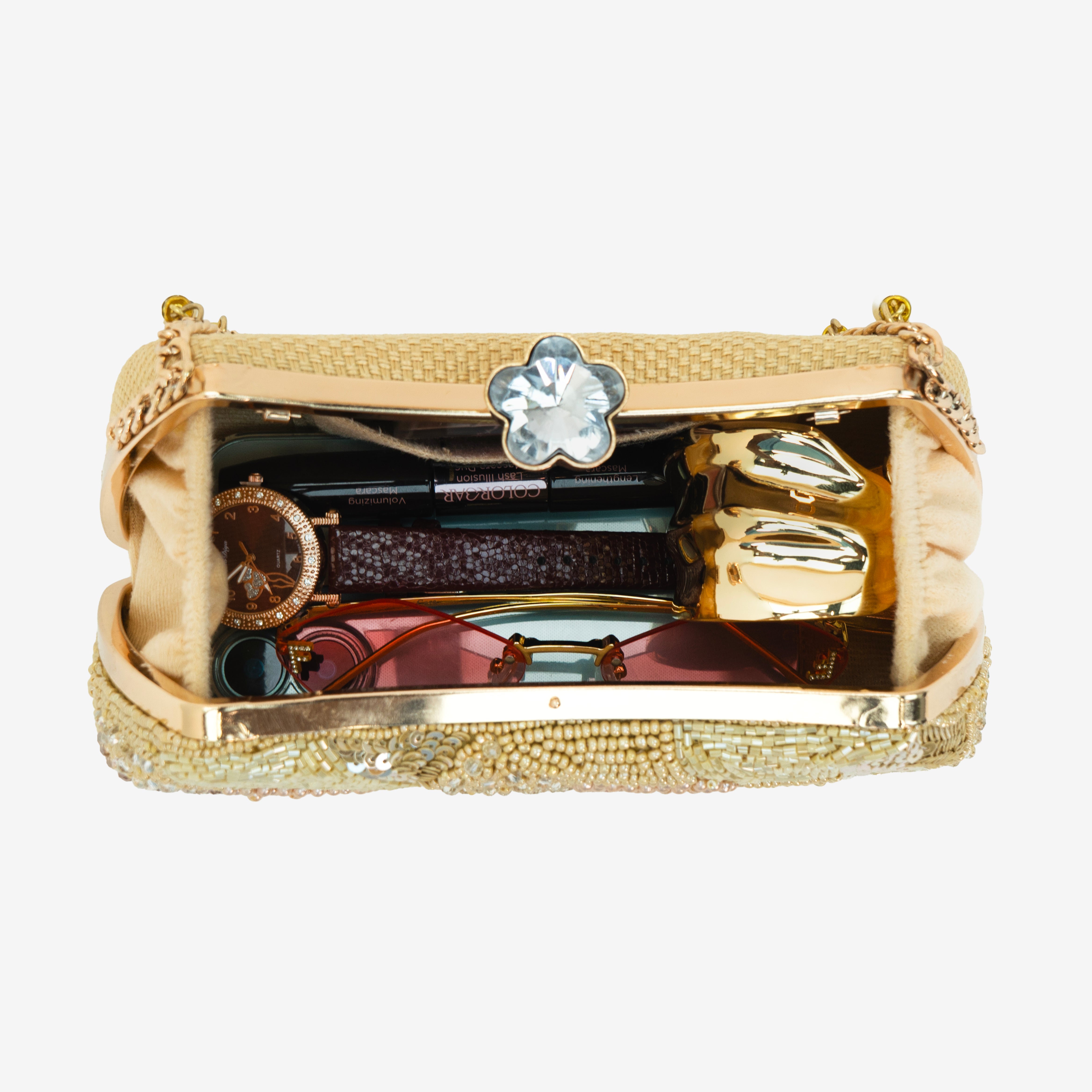 Zari Moti Box Clutch