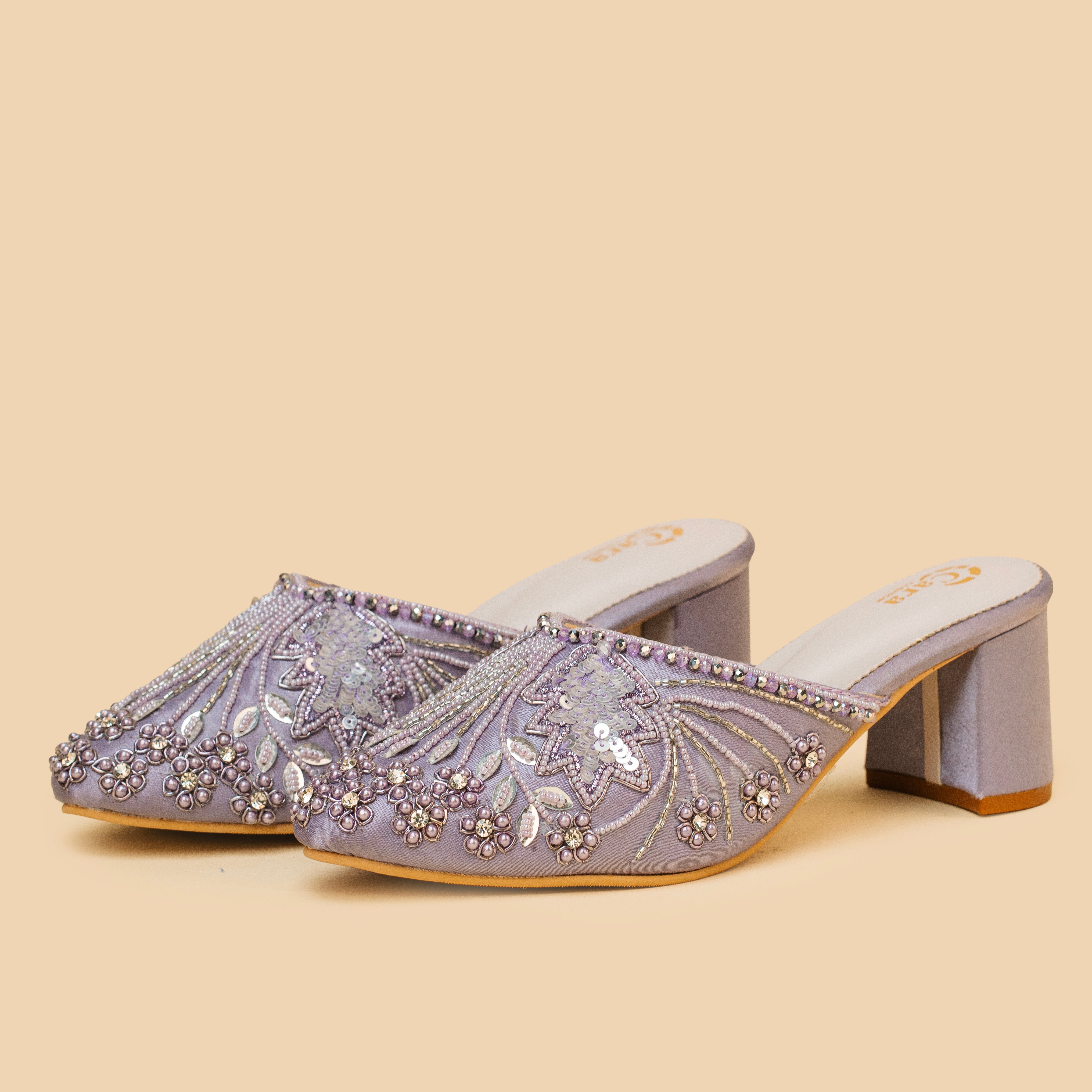 Festive Glide Beaded Heels